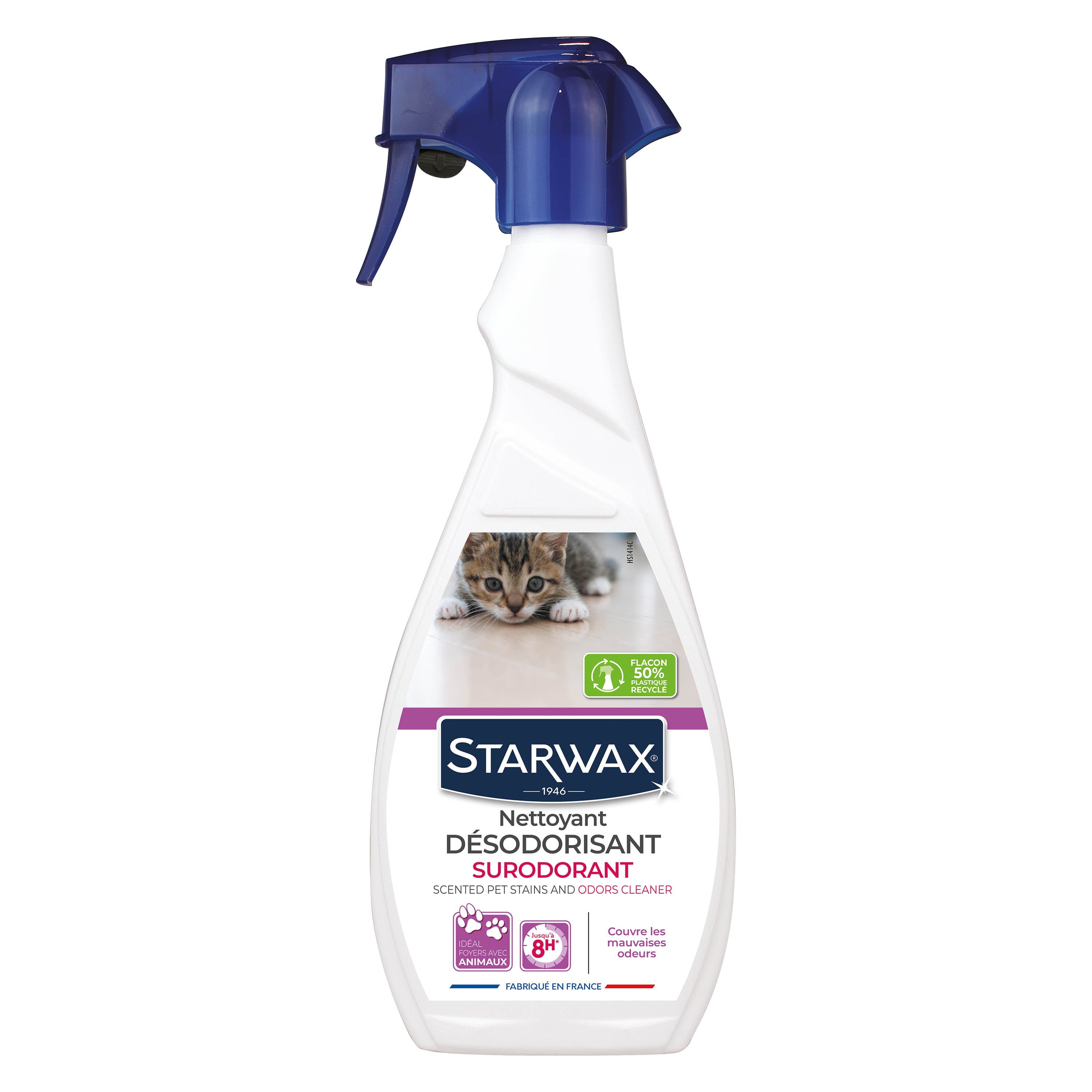 STARWAX - Nettoyant désodorisant surodorant spécial milieu animal 500ml