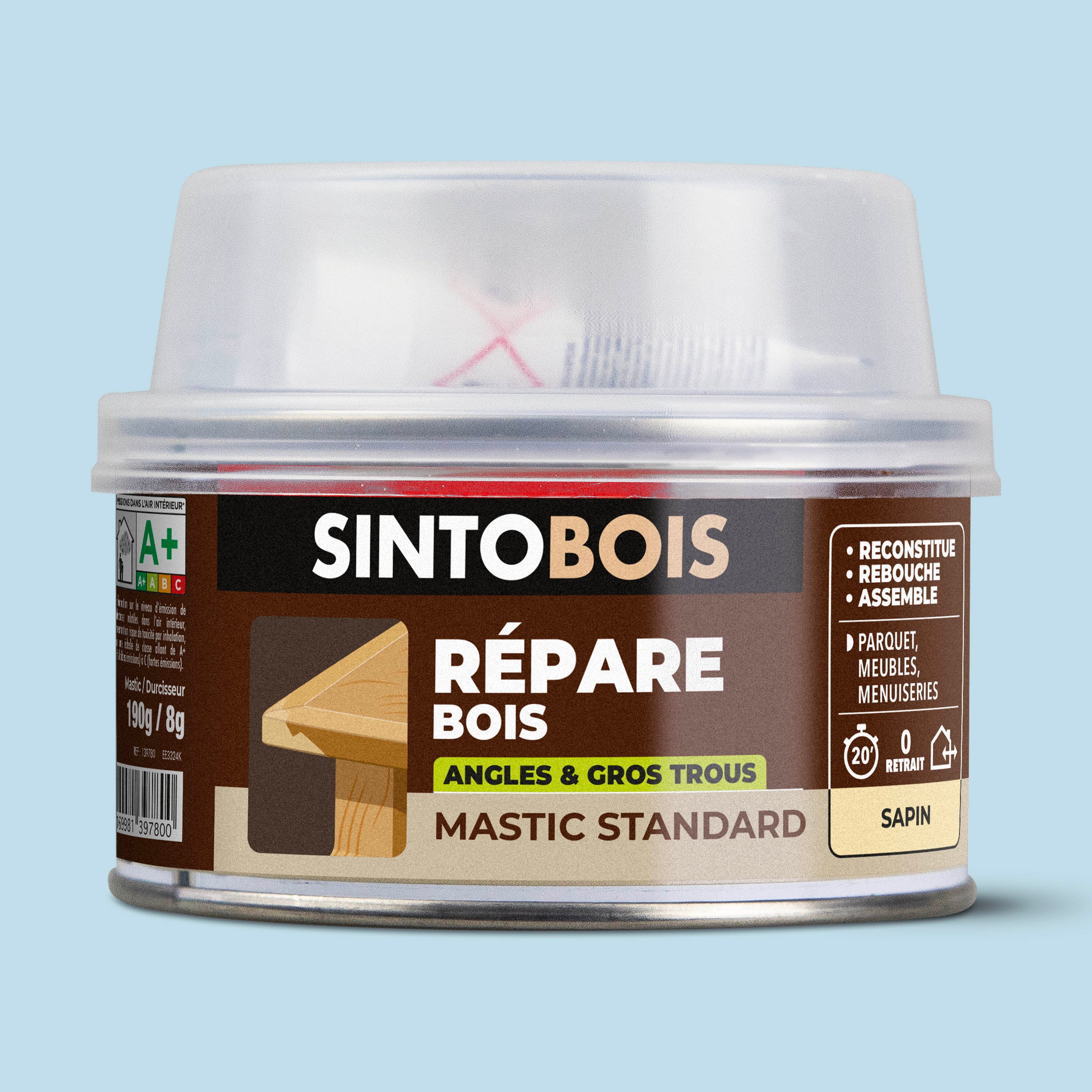 SINTO - Reconstitue angles et gros trous 500ml Chêne