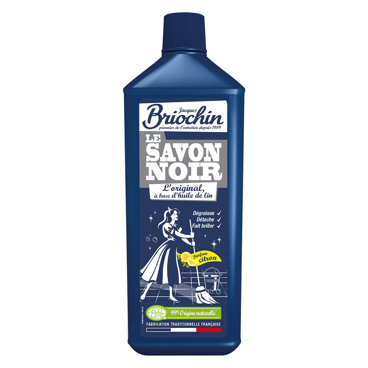 JACQUES BRIOCHIN - Savon noir parfum citron frais 1L citron