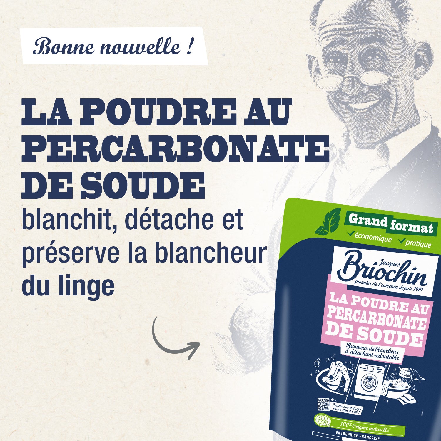 JACQUES BRIOCHIN - La poudre au percarbonate de soude 900g 900g