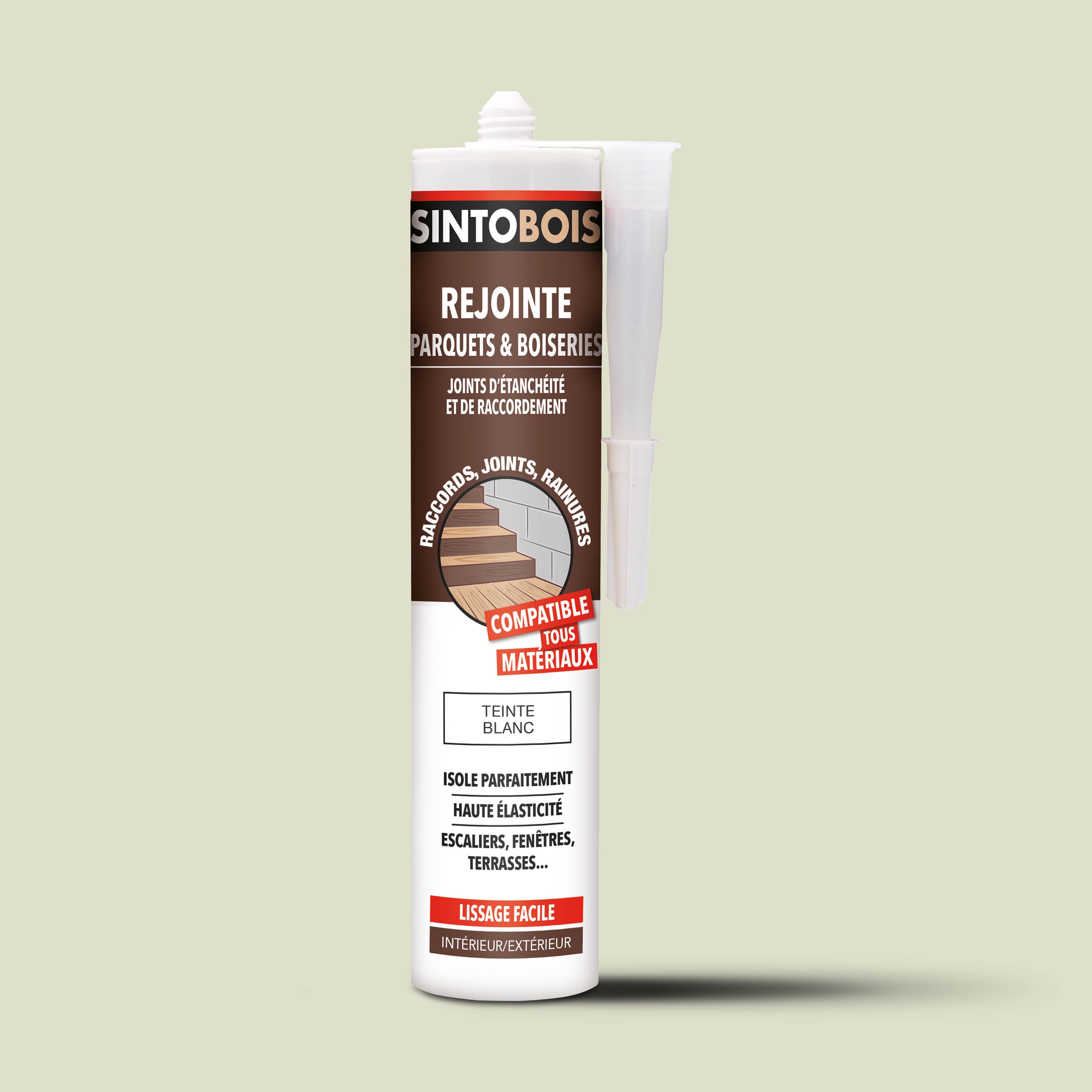 SINTO - Rejointe parquets et boiseries - Etanchéité et raccordement 310ml Chêne clair