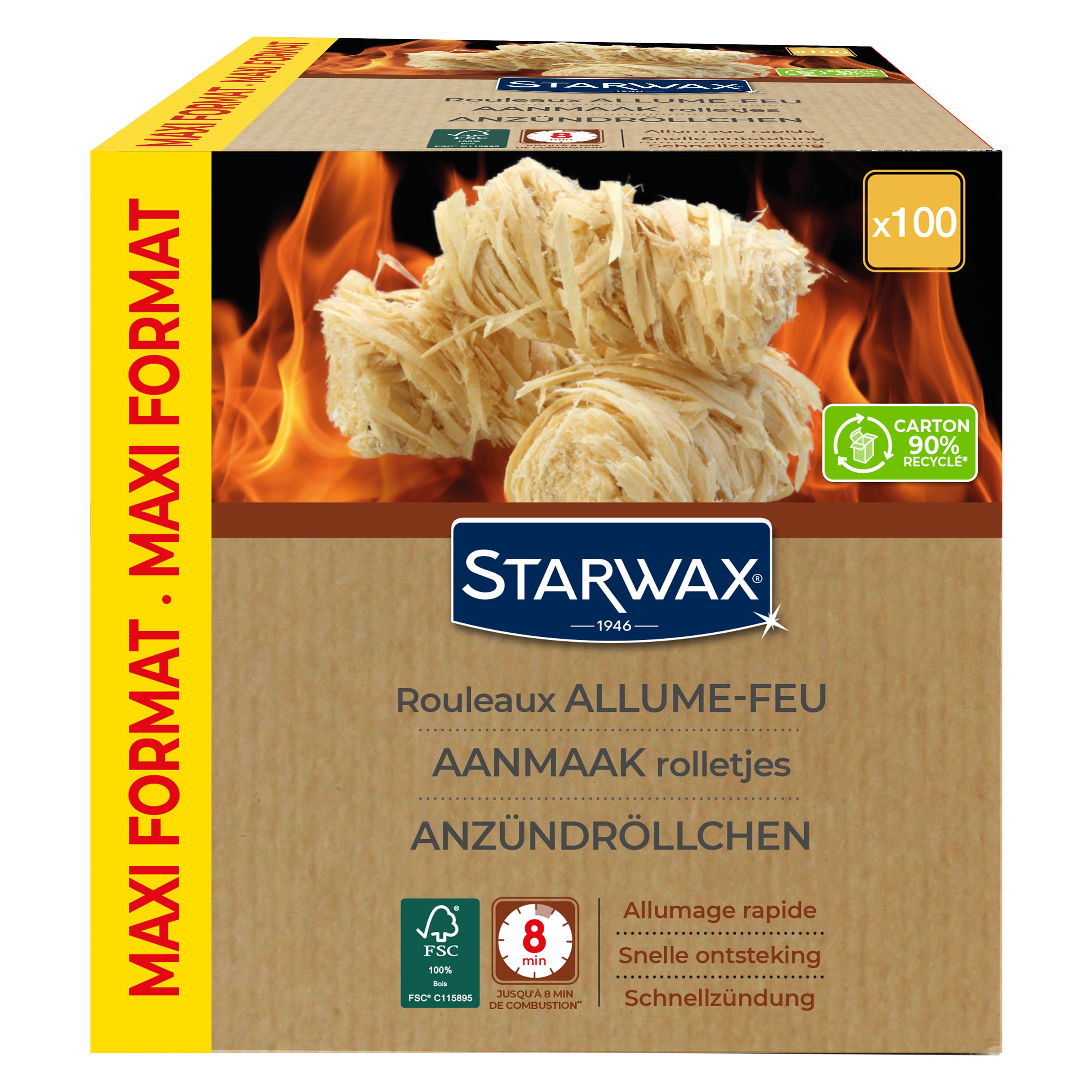 STARWAX - Rouleaux allume feu FSC® X50