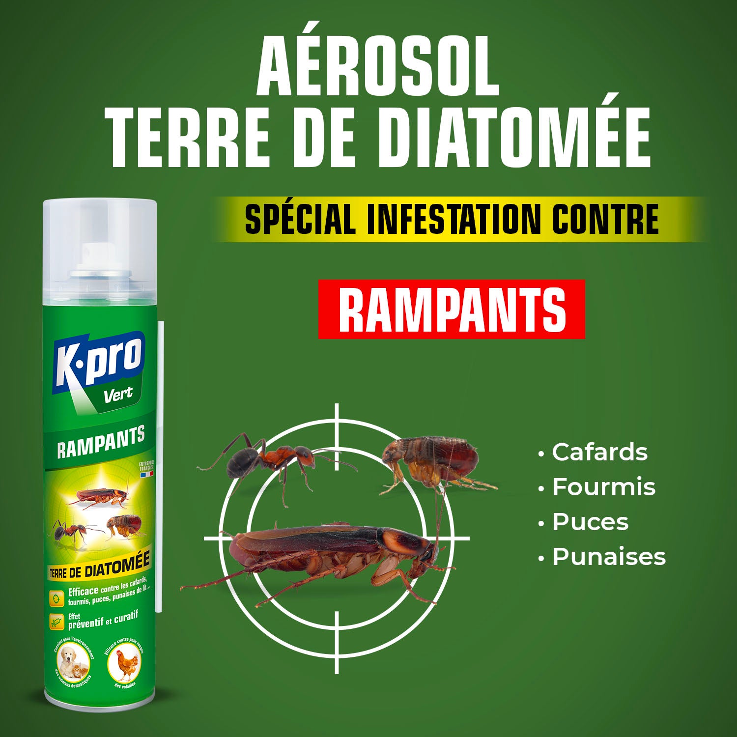K.PRO - Aérosol Terre de diatomée
400ml