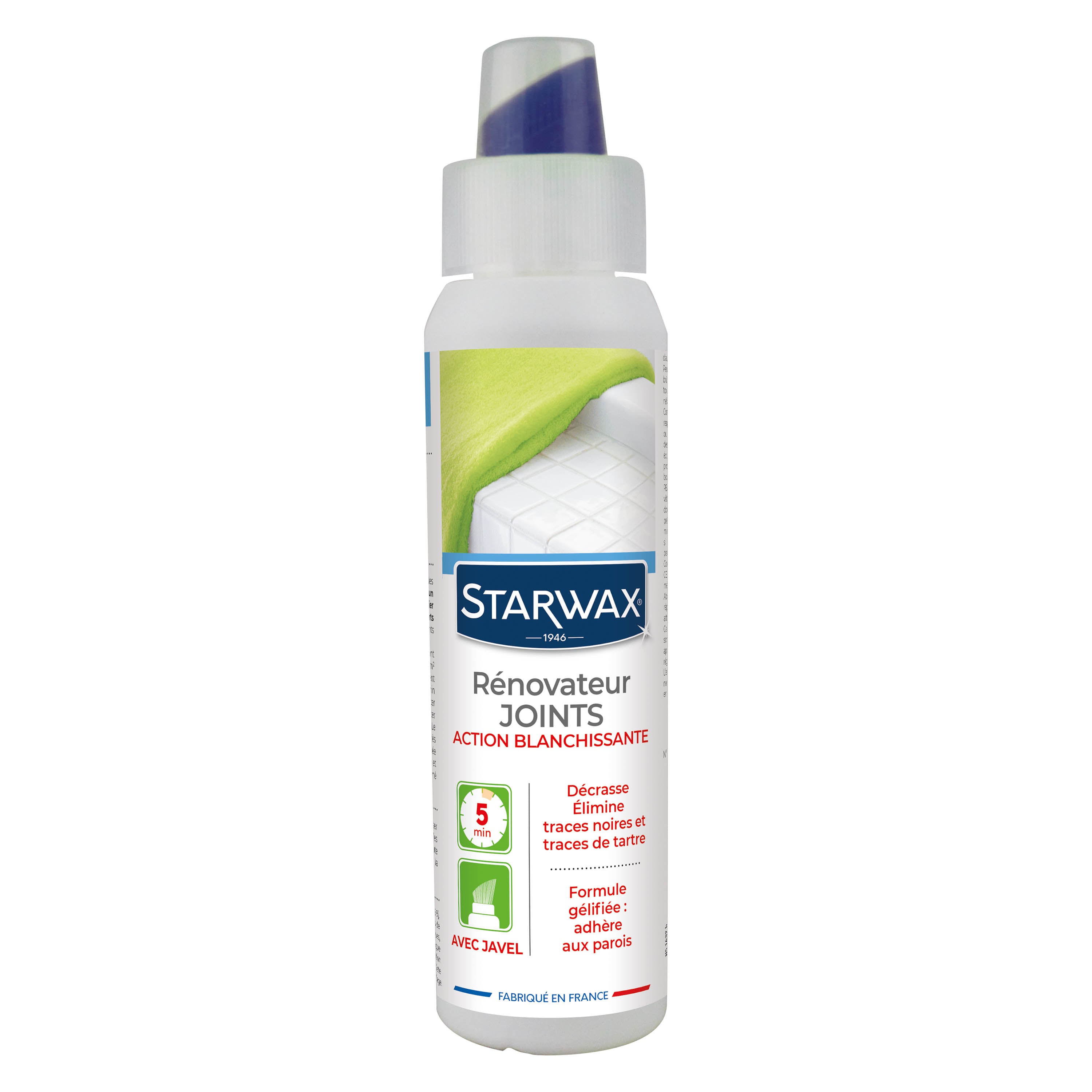 STARWAX - Rénovateur joints - action blanchissante avec Javel - Gel avec brosse intégrée
250ml
