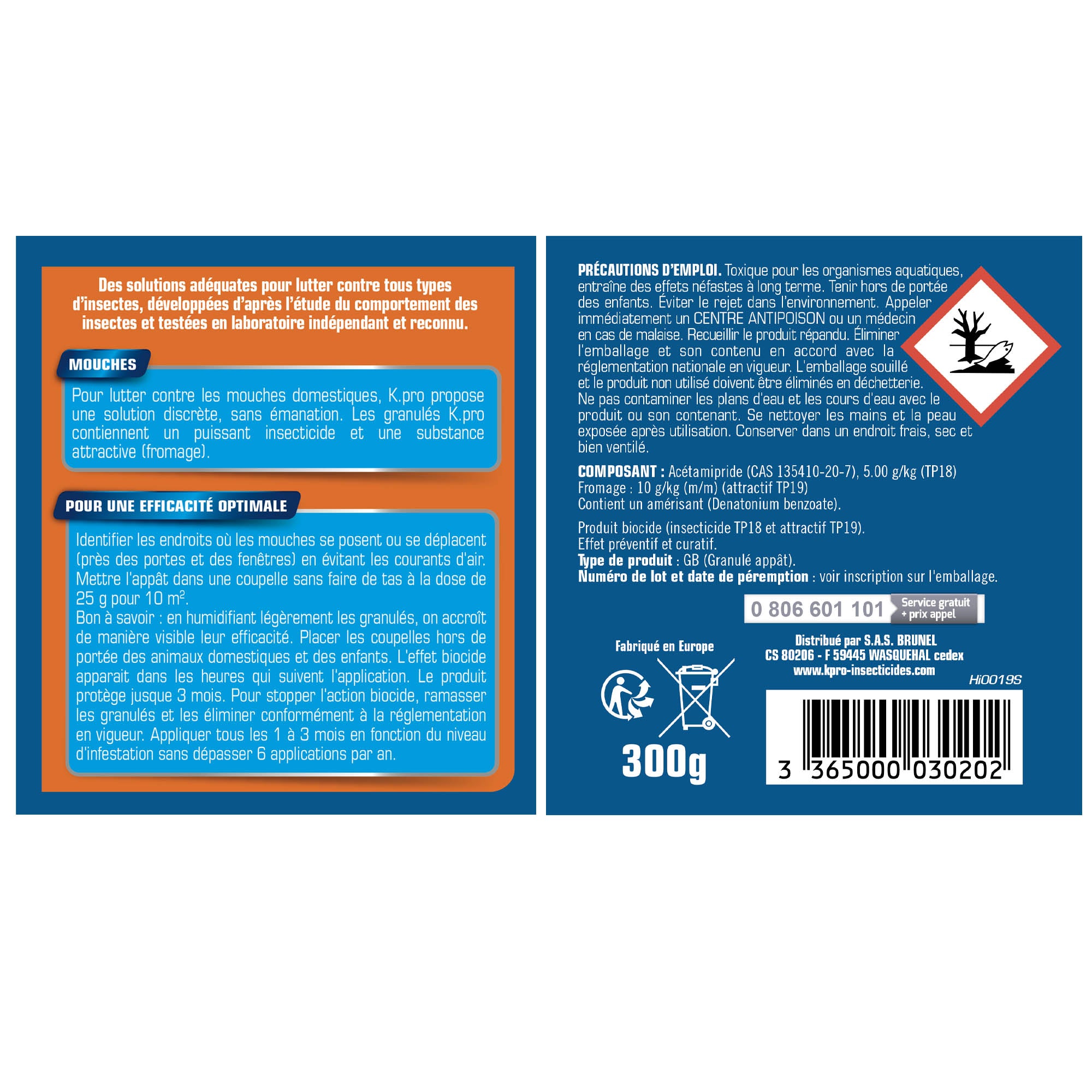 K.PRO - Granulés anti-mouches
300g