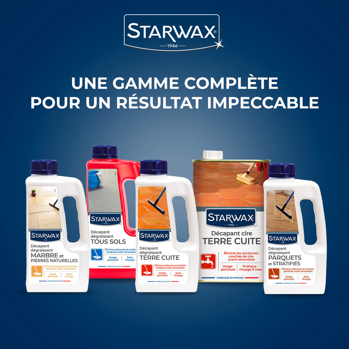 STARWAX - Décapant cire avant rénovation pour tomettes et terres cuites
1L