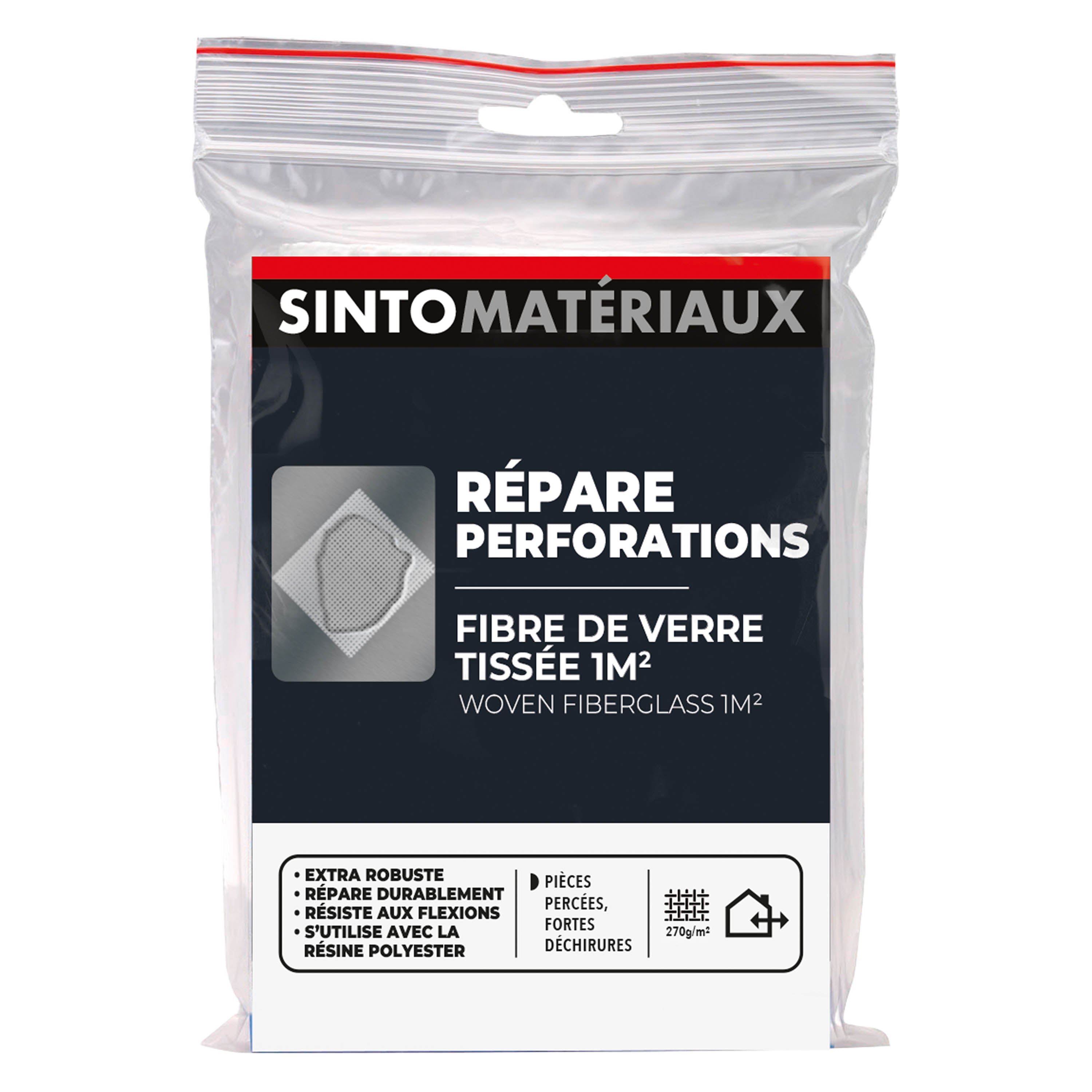 SINTO - Répare perforations (tissu fibre verre tissée 270g) 270g