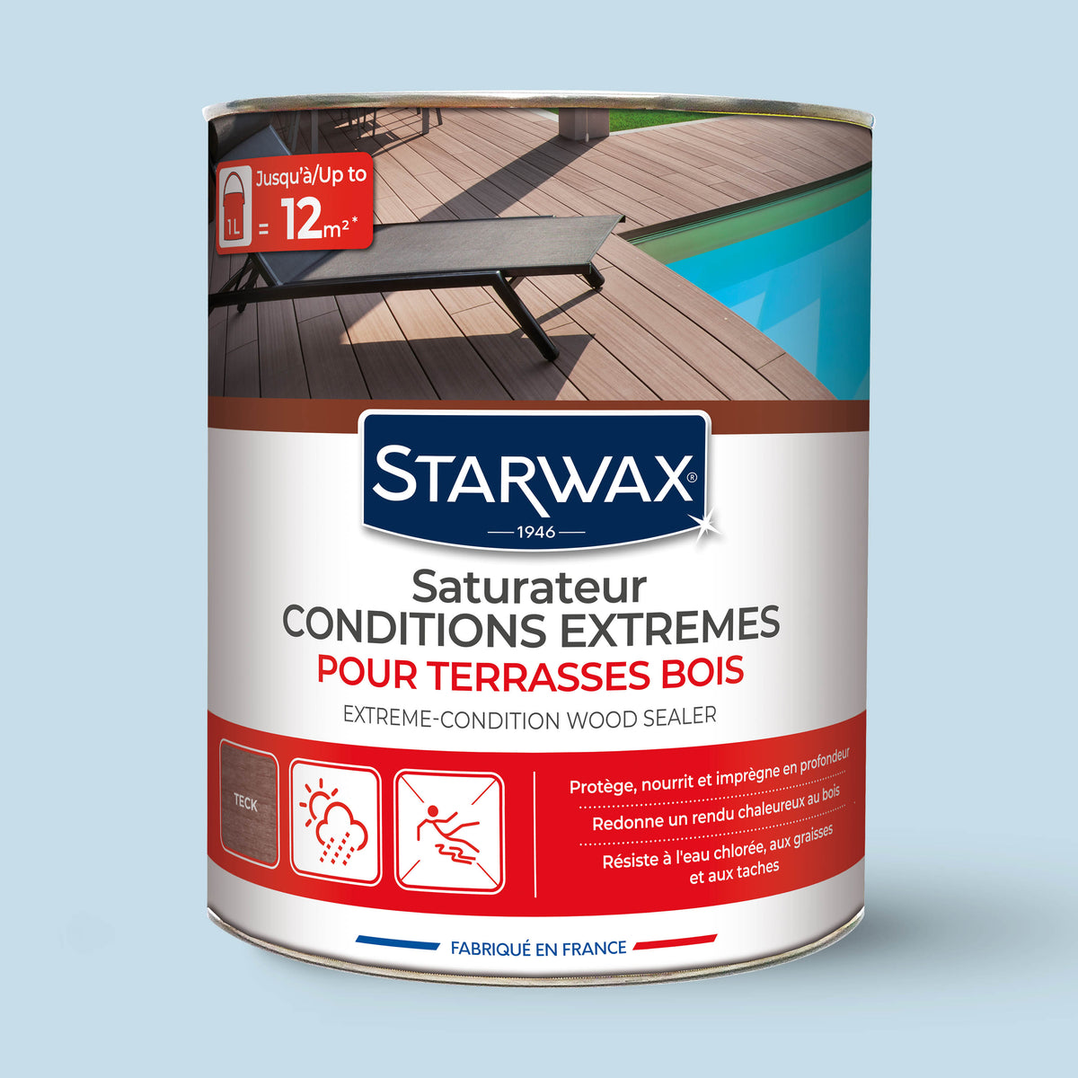 STARWAX - Saturateur bois extérieurs conditions extrêmes
1L Incolore