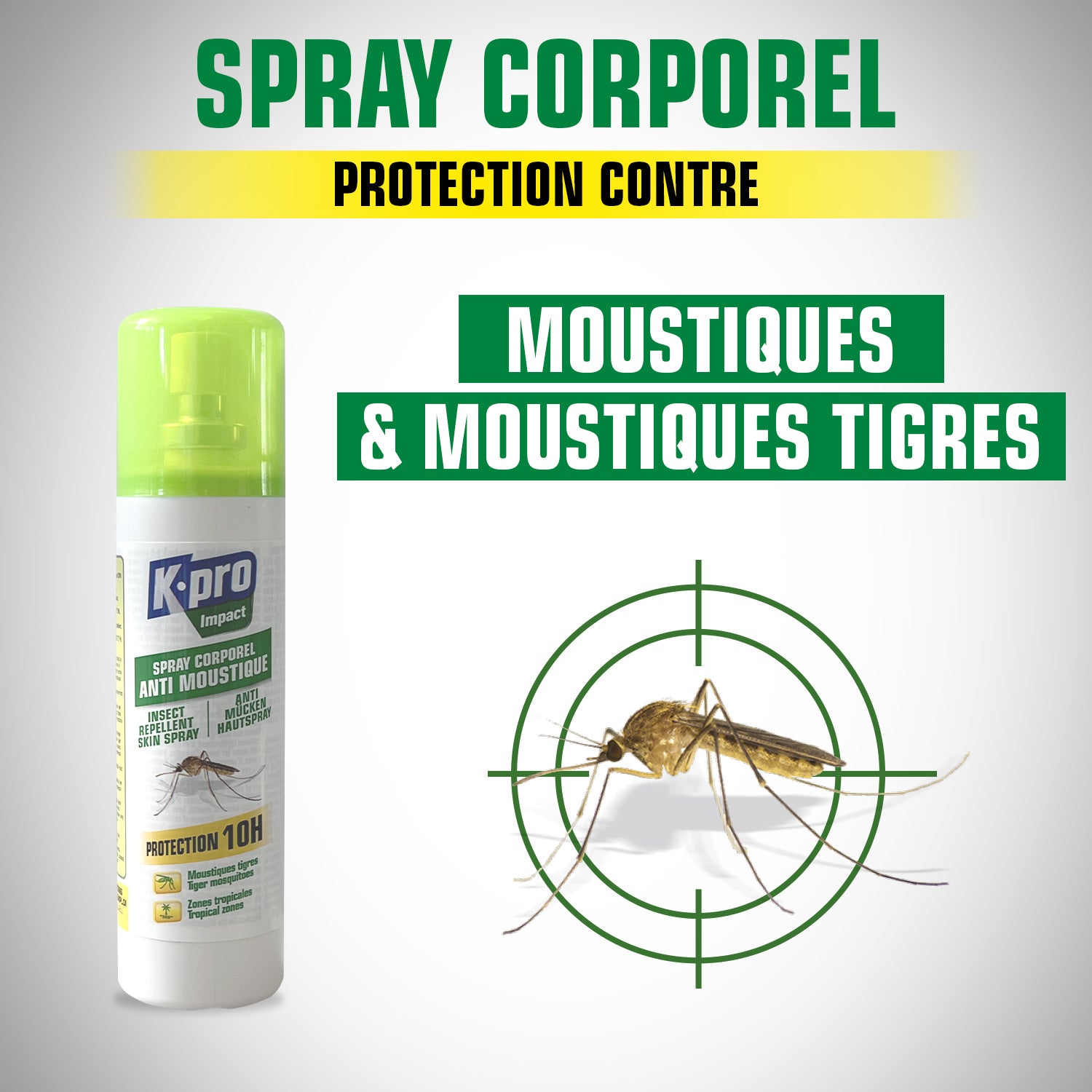 K.PRO - Spray corporel Anti-moustique 75ml Sans odeur