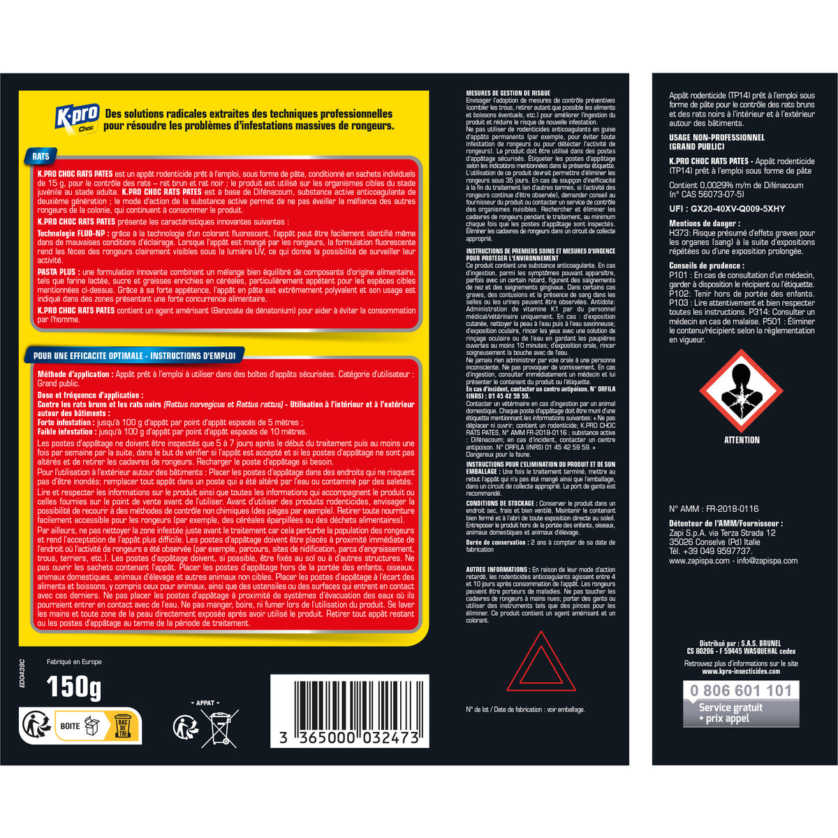 K.PRO - Pâtes rats 150g