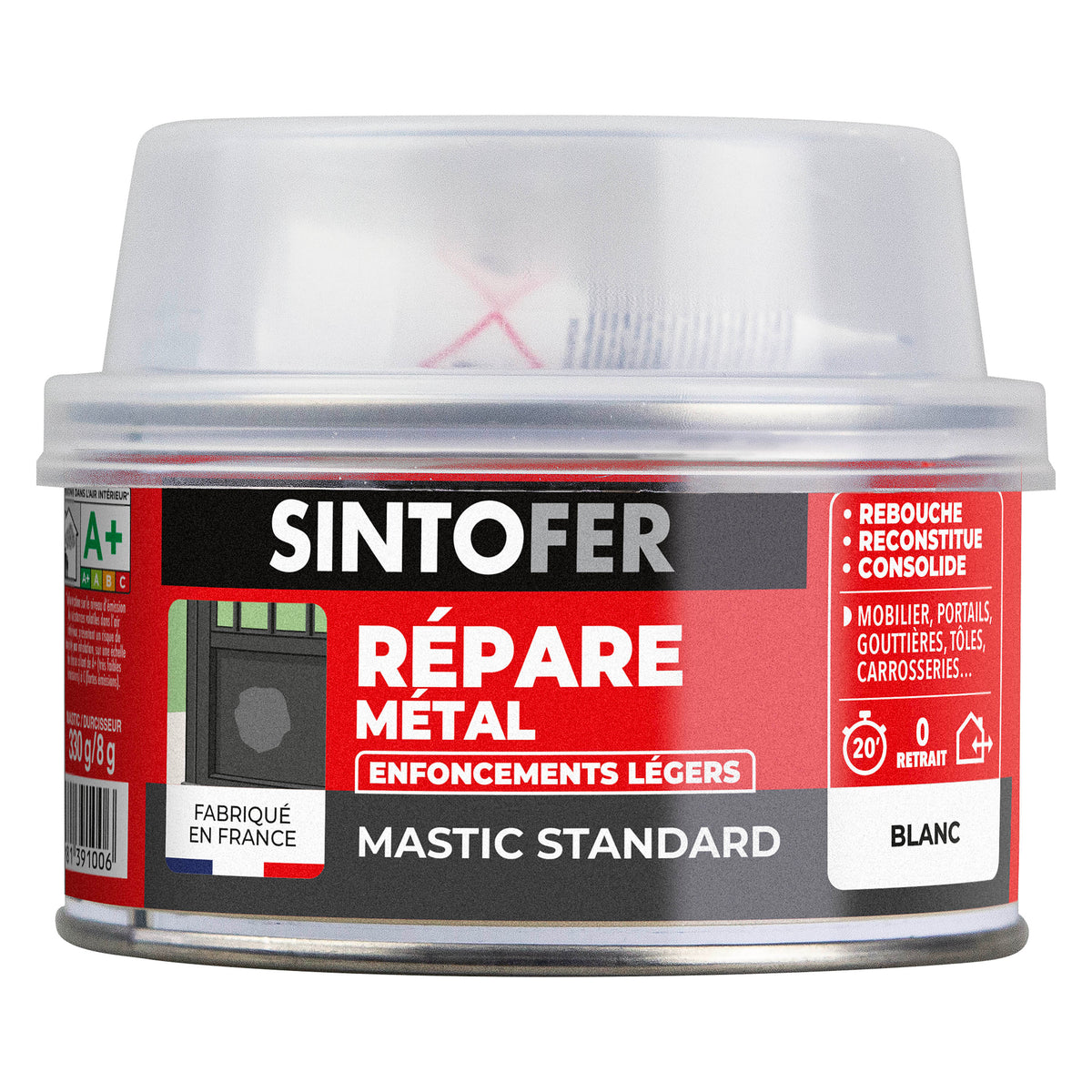 SINTO - Répare métal standard 120g Blanc