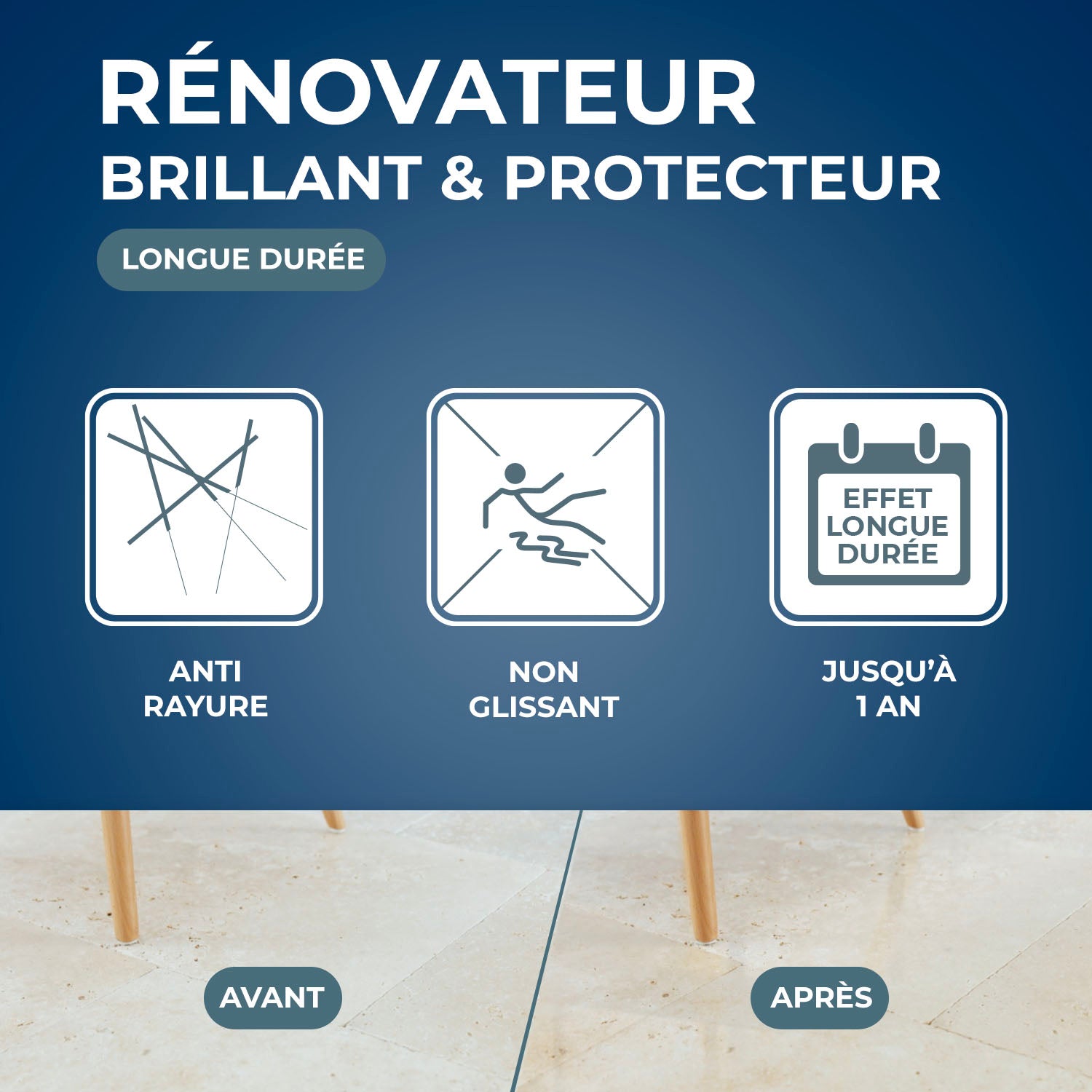 STARWAX - Rénovateur brillant protecteur pour marbres et pierres naturelles
1L