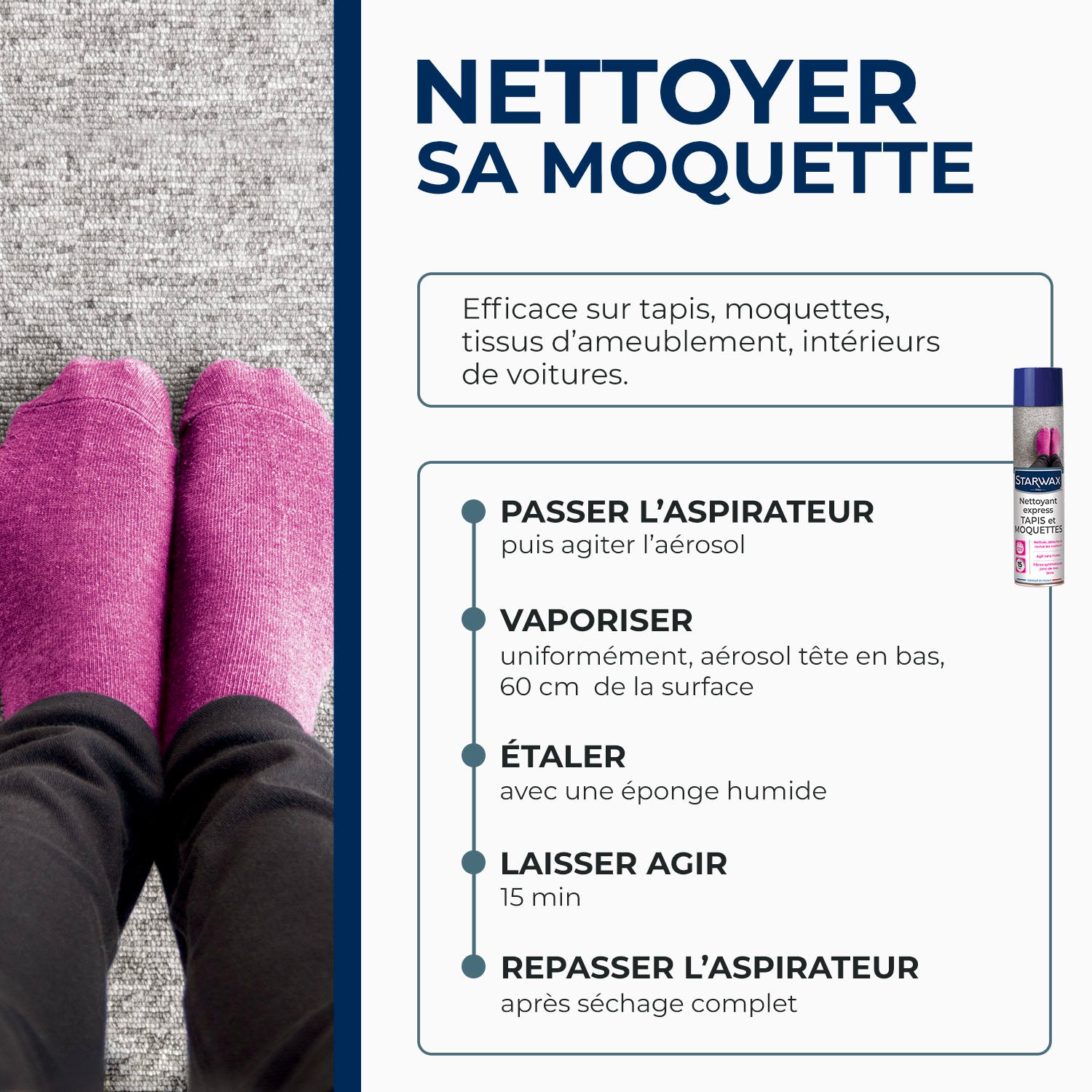 STARWAX - Nettoyant express pour tapis et moquettes
600ml