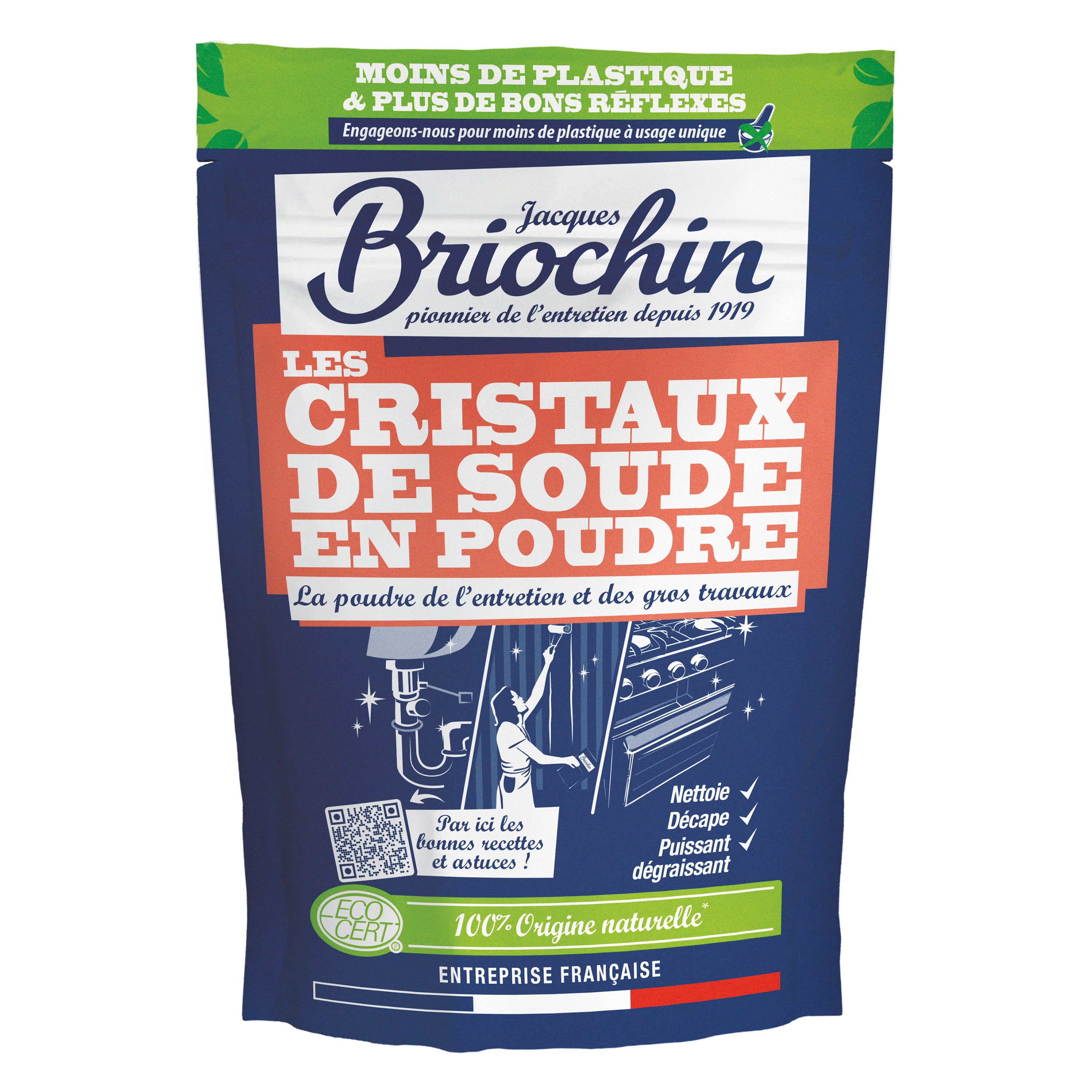 JACQUES BRIOCHIN - Cristaux de soude en sachet Doypack 500g