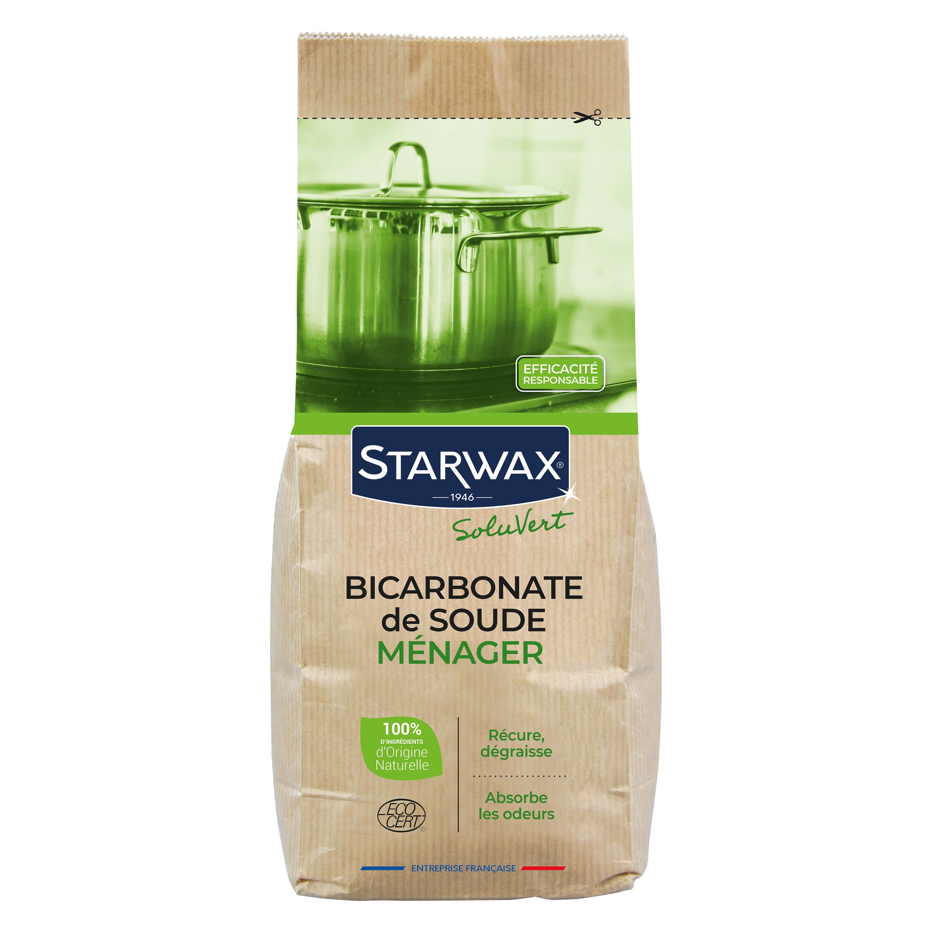 STARWAX SOLUVERT - Bicarbonate de soude ménager 1kg