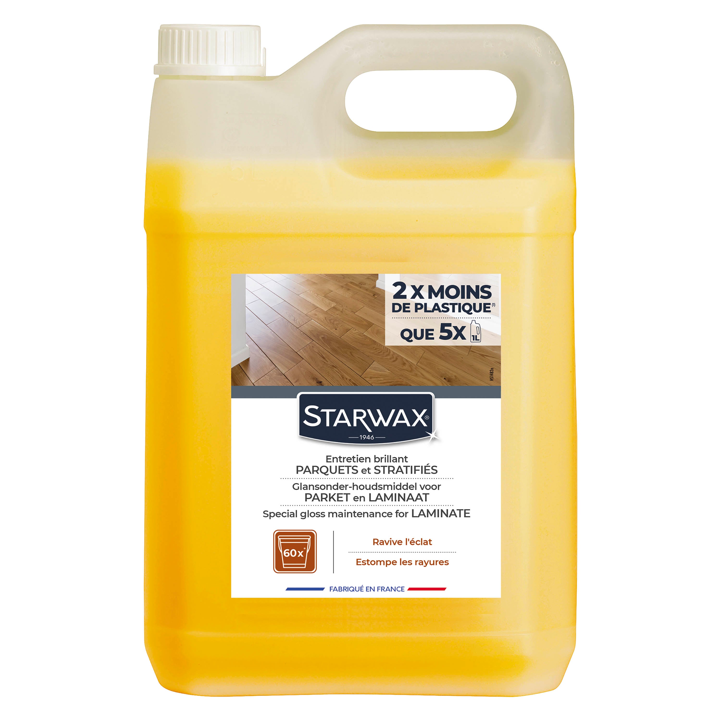 STARWAX - Entretien brillant pour parquets et sols stratifiés
1L