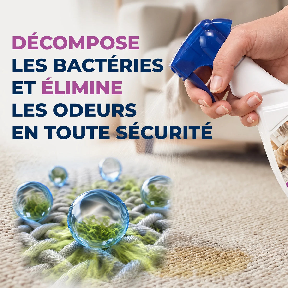 Détachant & destructeur d’odeurs spécial urine
