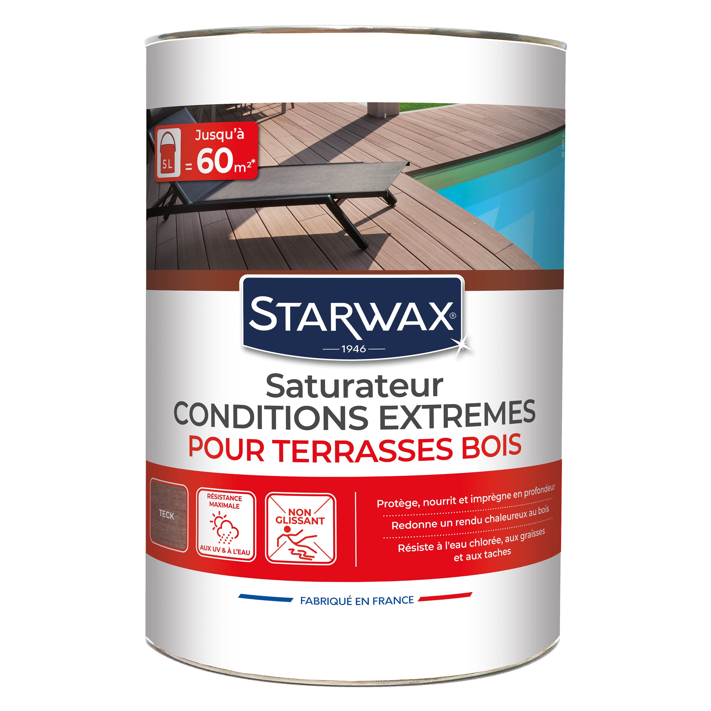 STARWAX - Saturateur bois extérieurs conditions extrêmes
 1L Incolore