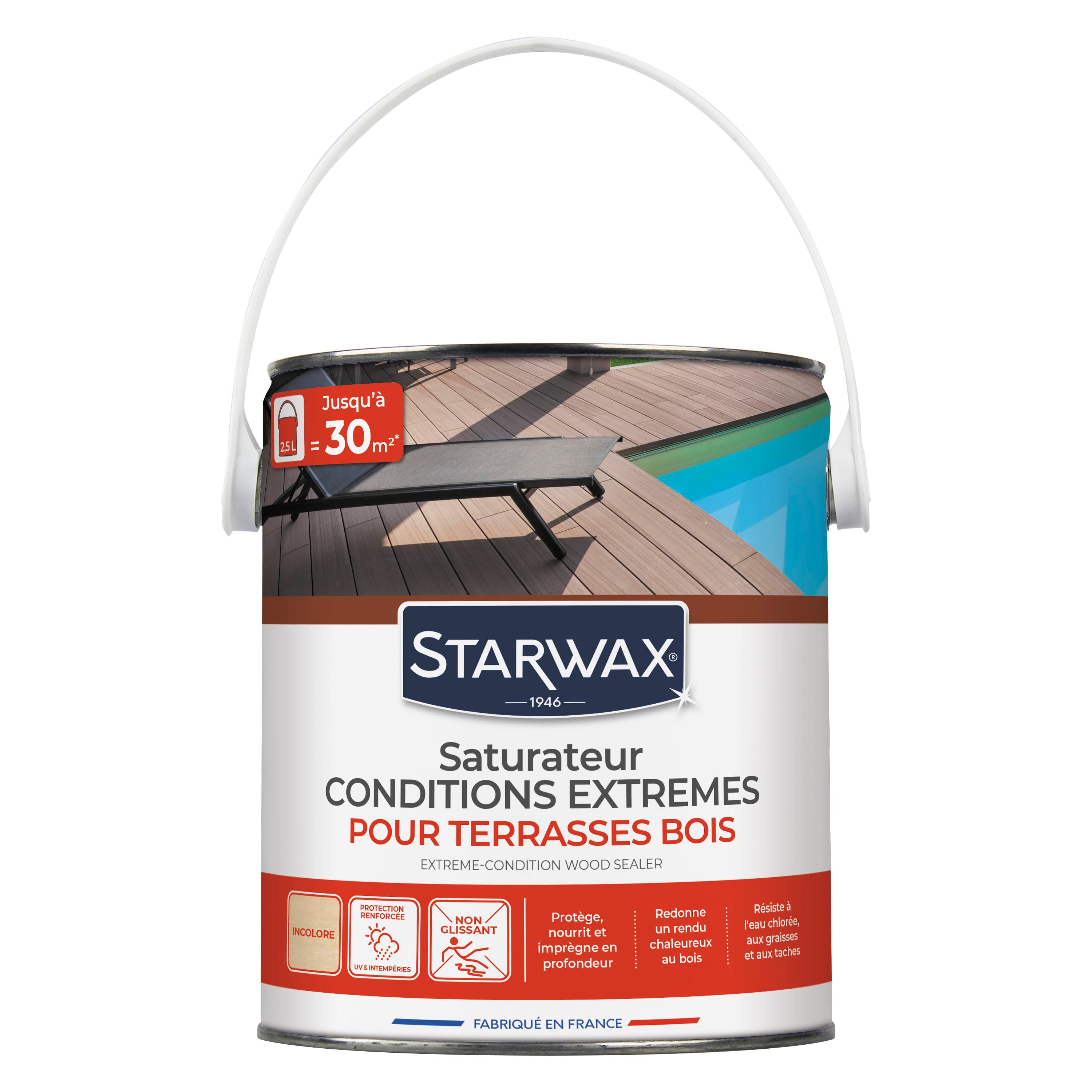 STARWAX - Saturateur bois extérieurs conditions extrêmes
 1L Incolore
