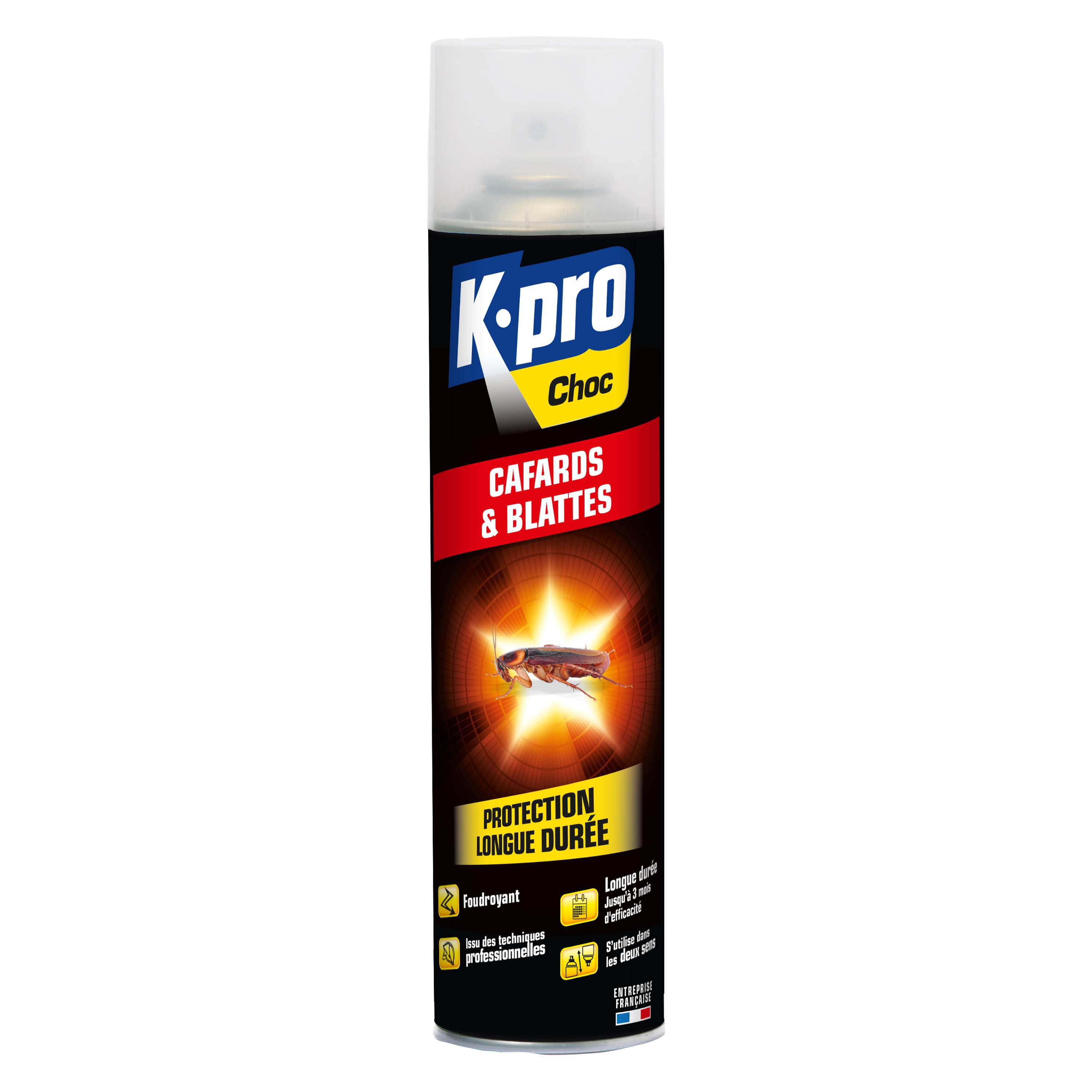 K.PRO - Aérosol foudroyant cafards et blattes
 400ml