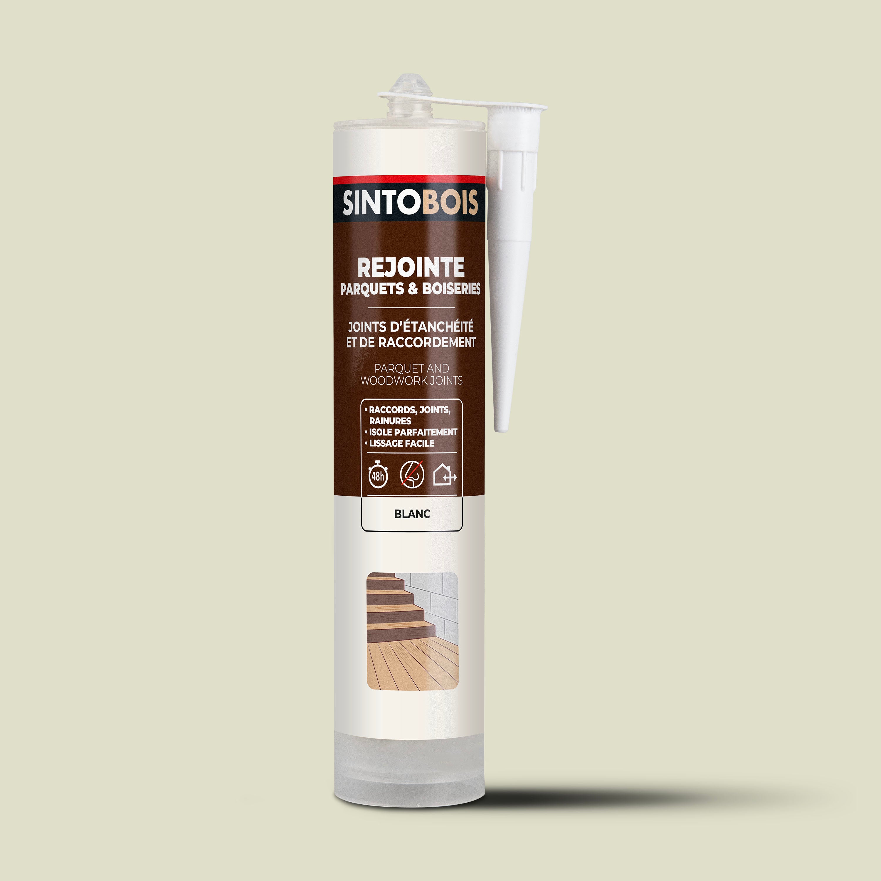 SINTO - Rejointe parquets et boiseries - Etanchéité et raccordement 310ml Chêne clair