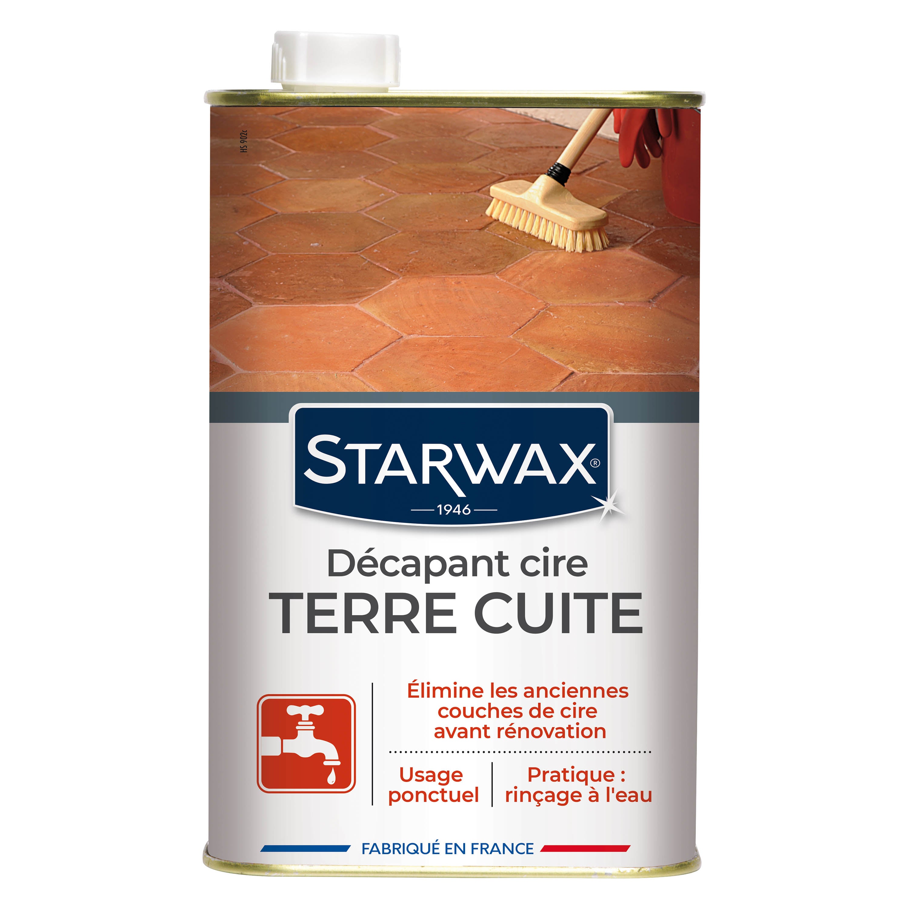 STARWAX - Décapant cire avant rénovation pour tomettes et terres cuites
 1L
