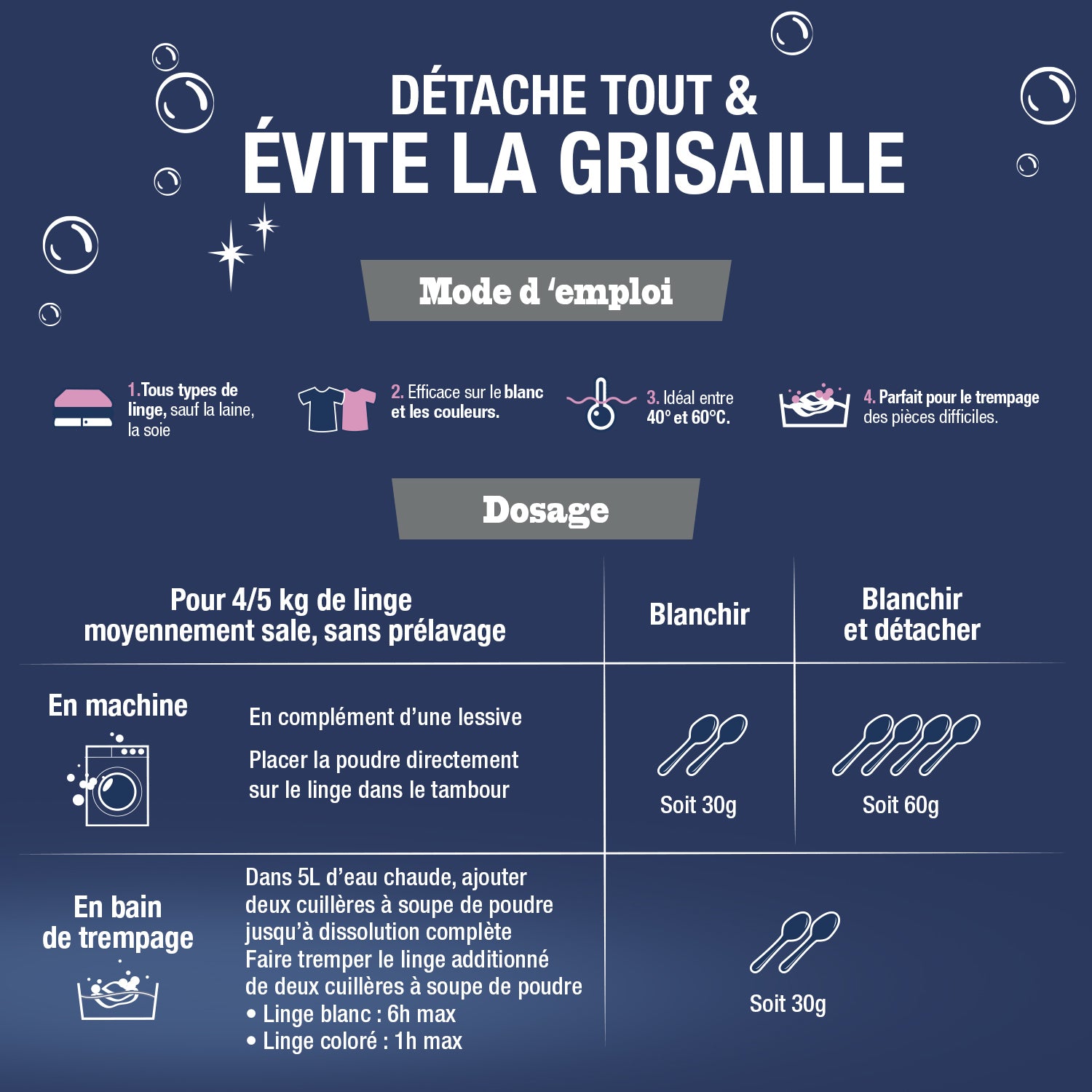 JACQUES BRIOCHIN - La poudre au percarbonate de soude 900g 900g