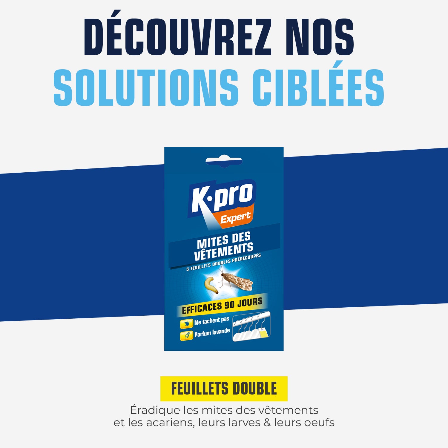 K.PRO - Papier anti-mites des vêtements 5 feuillets doubles lavande