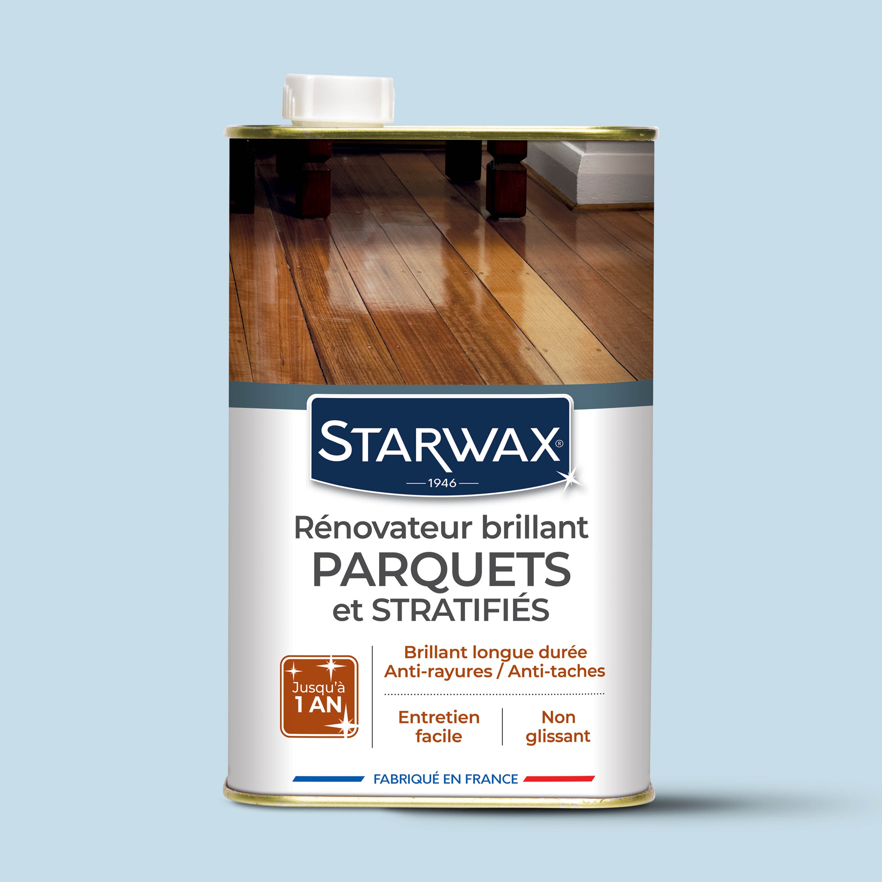 STARWAX - Rénovateur brillant protecteur pour parquets et sols stratifiés
 1L
