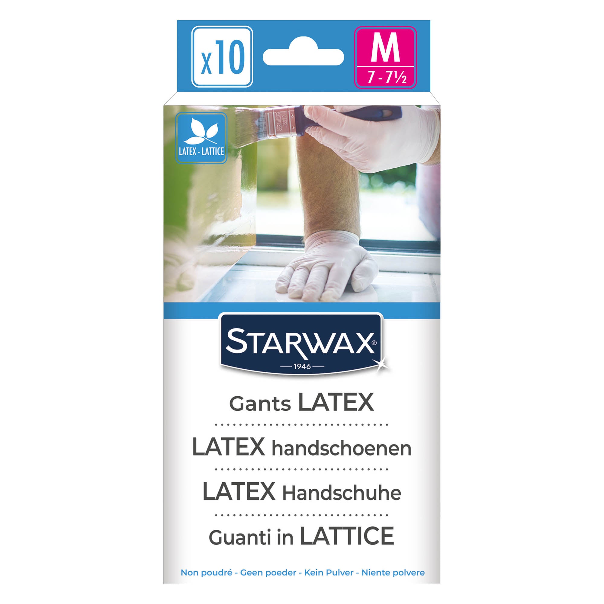 STARWAX - Gants latex épais X10 M