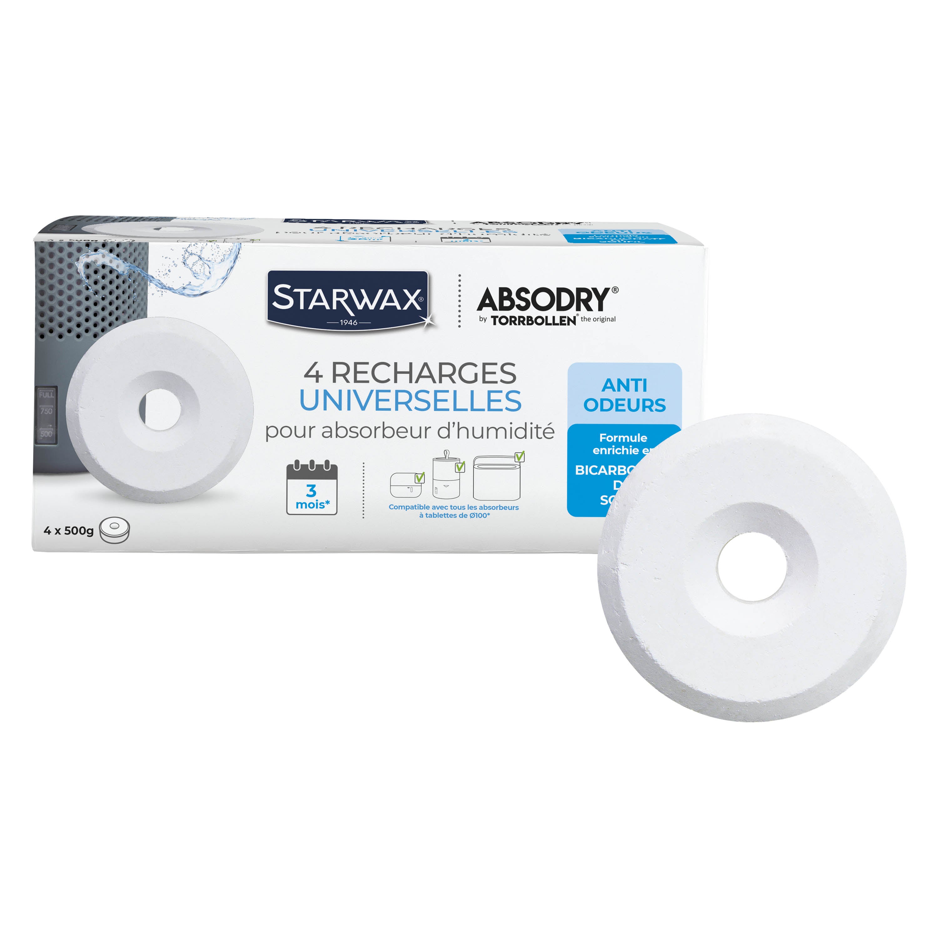 STARWAX - Pack de tablettes Starwax Absodry 500g x4