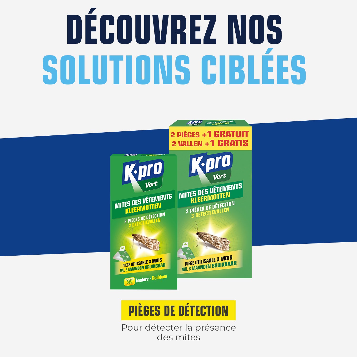 K.PRO - Pièges de détection des mites des vêtements
 X2