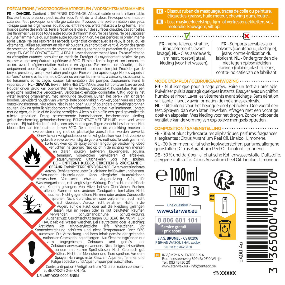 STARWAX - Détache et Décolle tout
 100ml