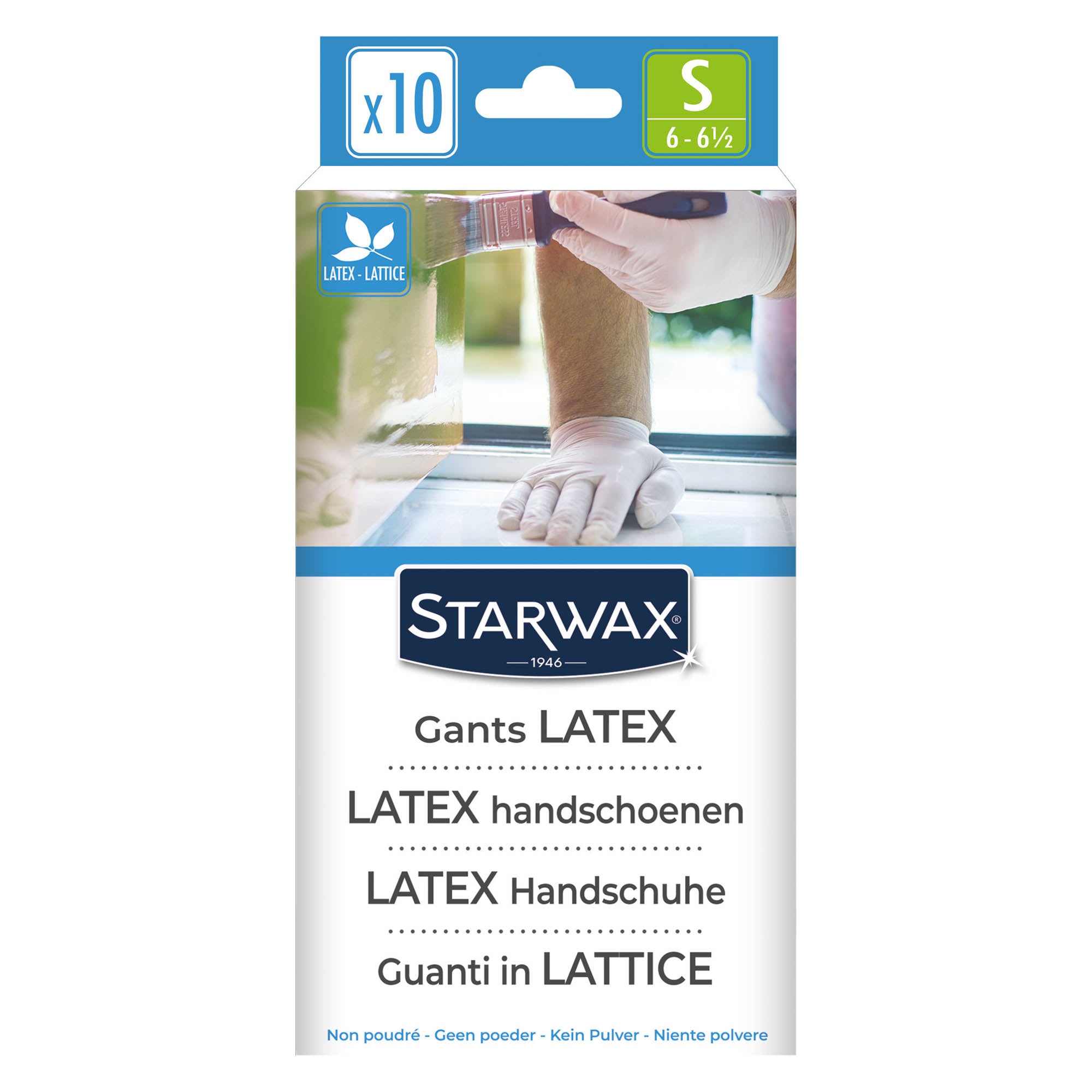 STARWAX - Gants latex épais X10 M