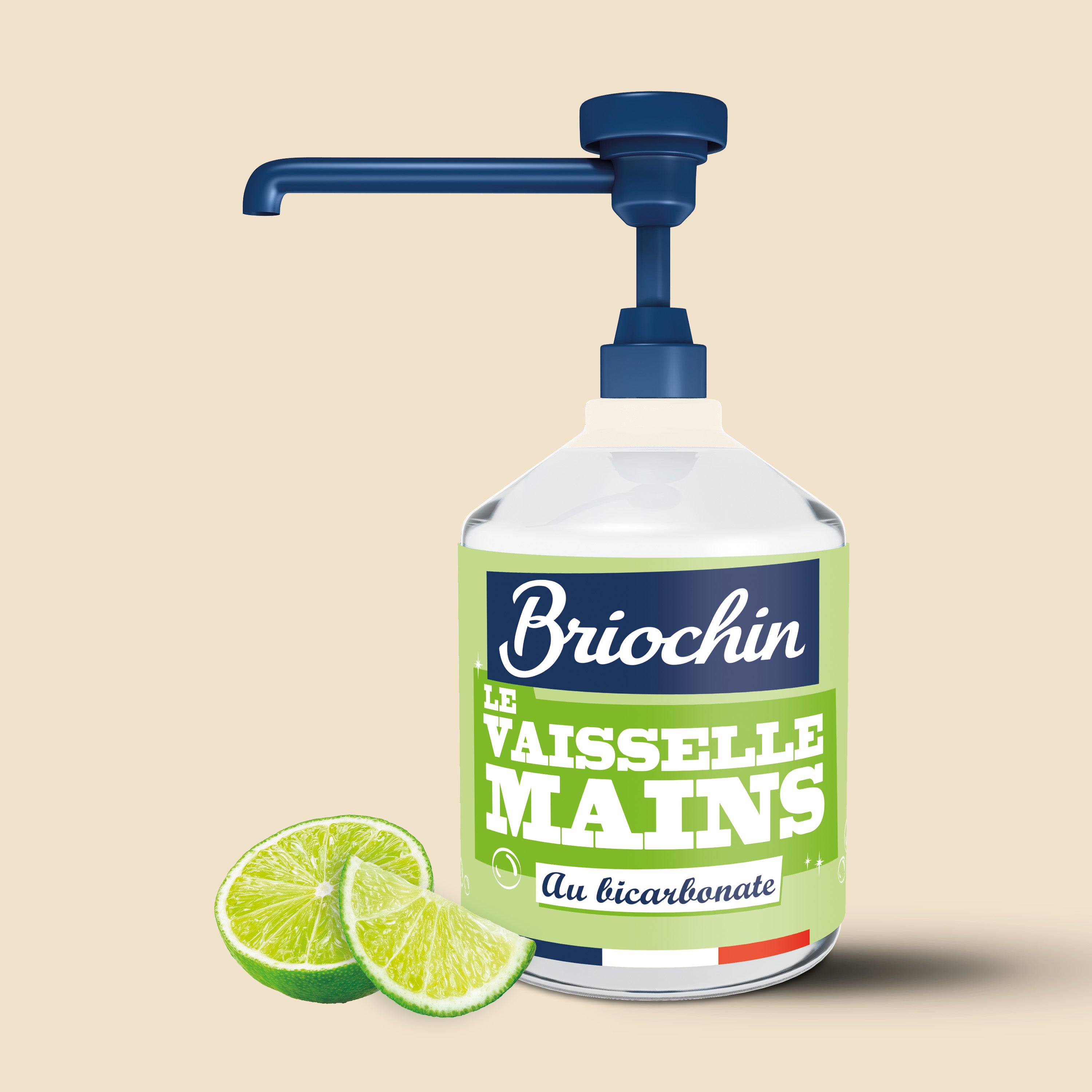 JACQUES BRIOCHIN - Liquide Vaisselle Mains Bicarbonate de soude & Citron vert 500ml Citron Vert
