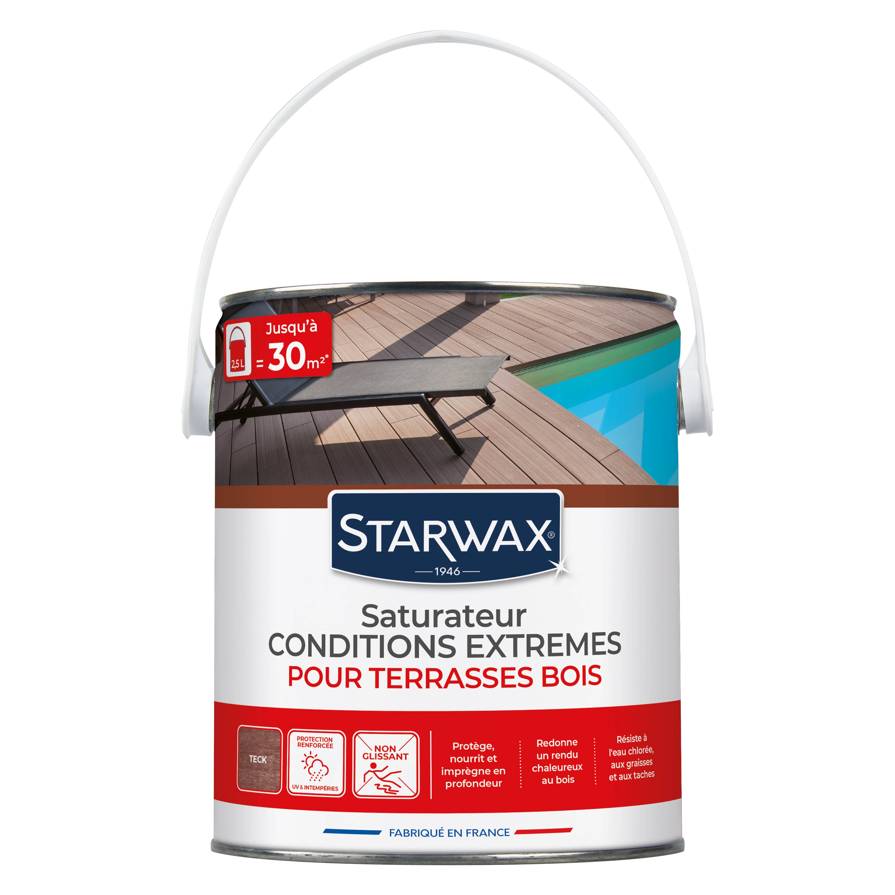 STARWAX - Saturateur bois extérieurs conditions extrêmes
 1L Incolore