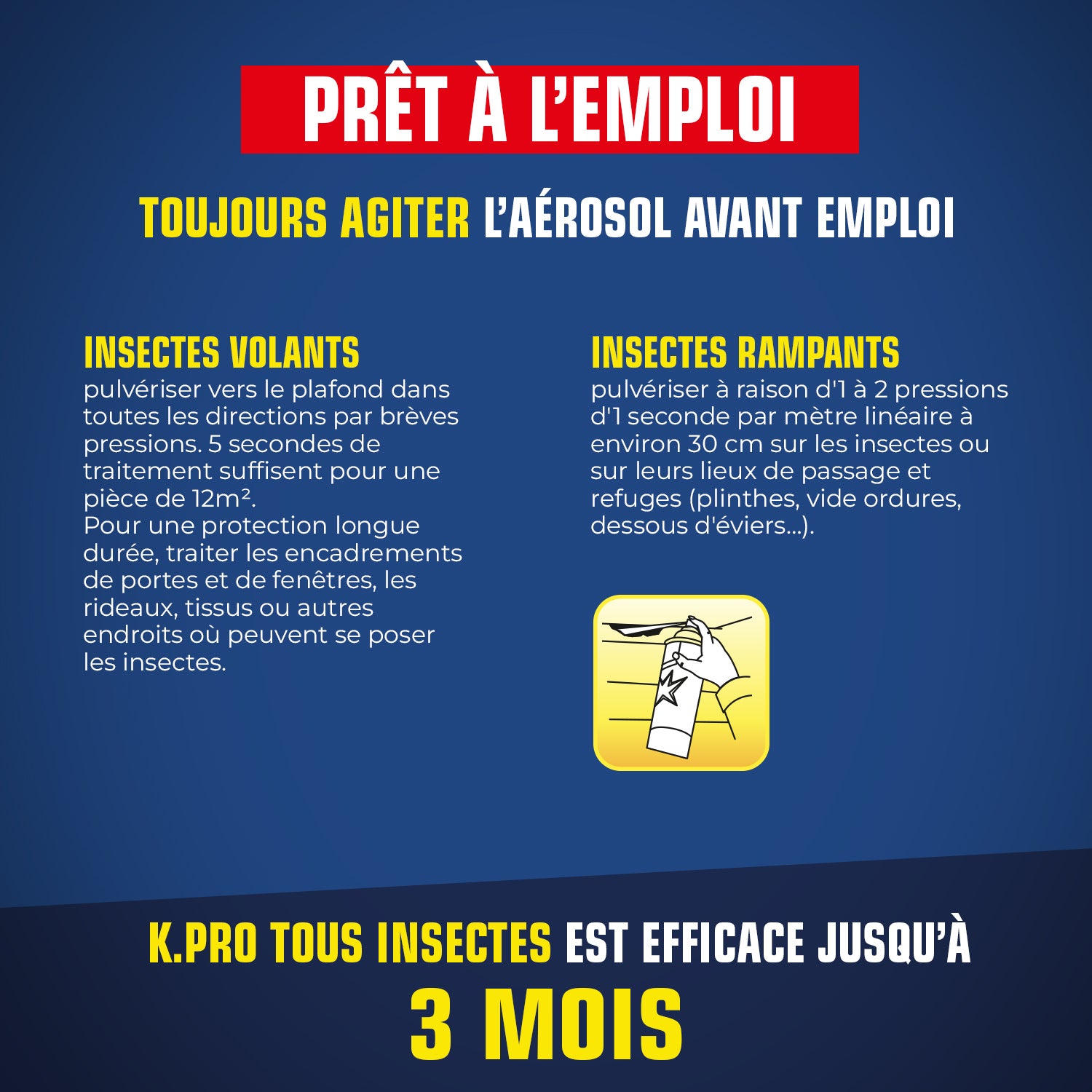 K.PRO - Aérosol tous insectes
 300 ml
