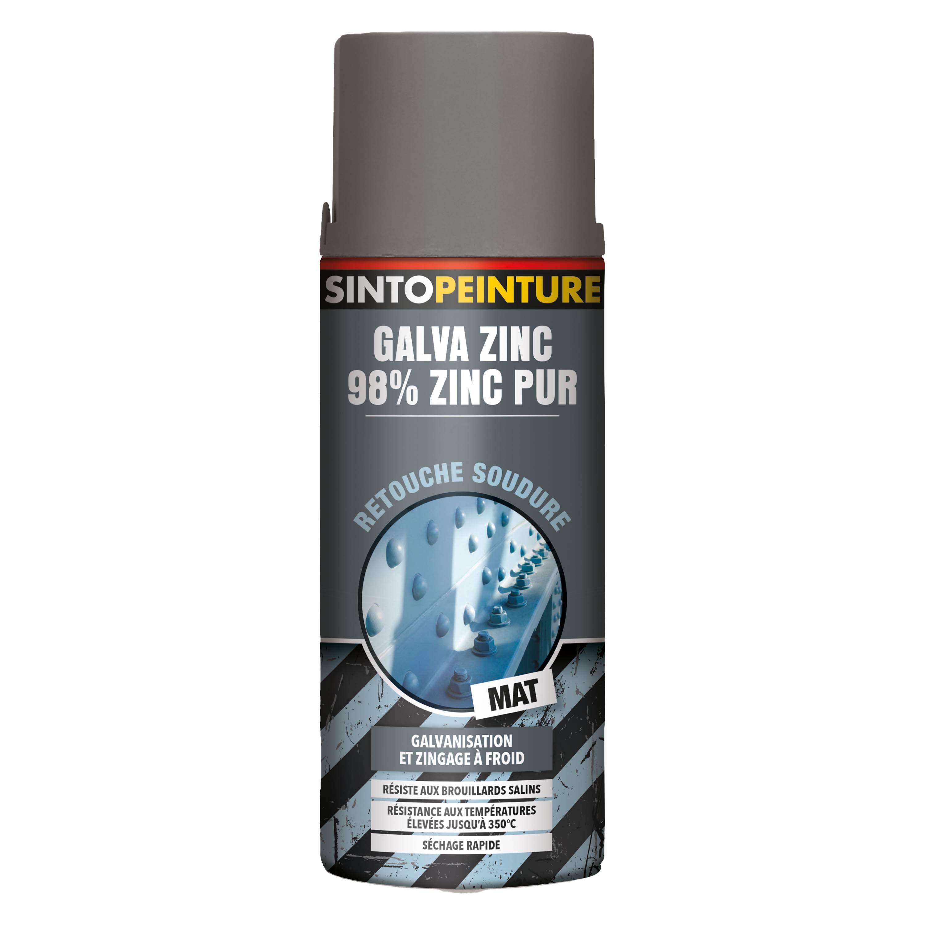 SINTO - Aérosol galva zinc 400ml Brillant