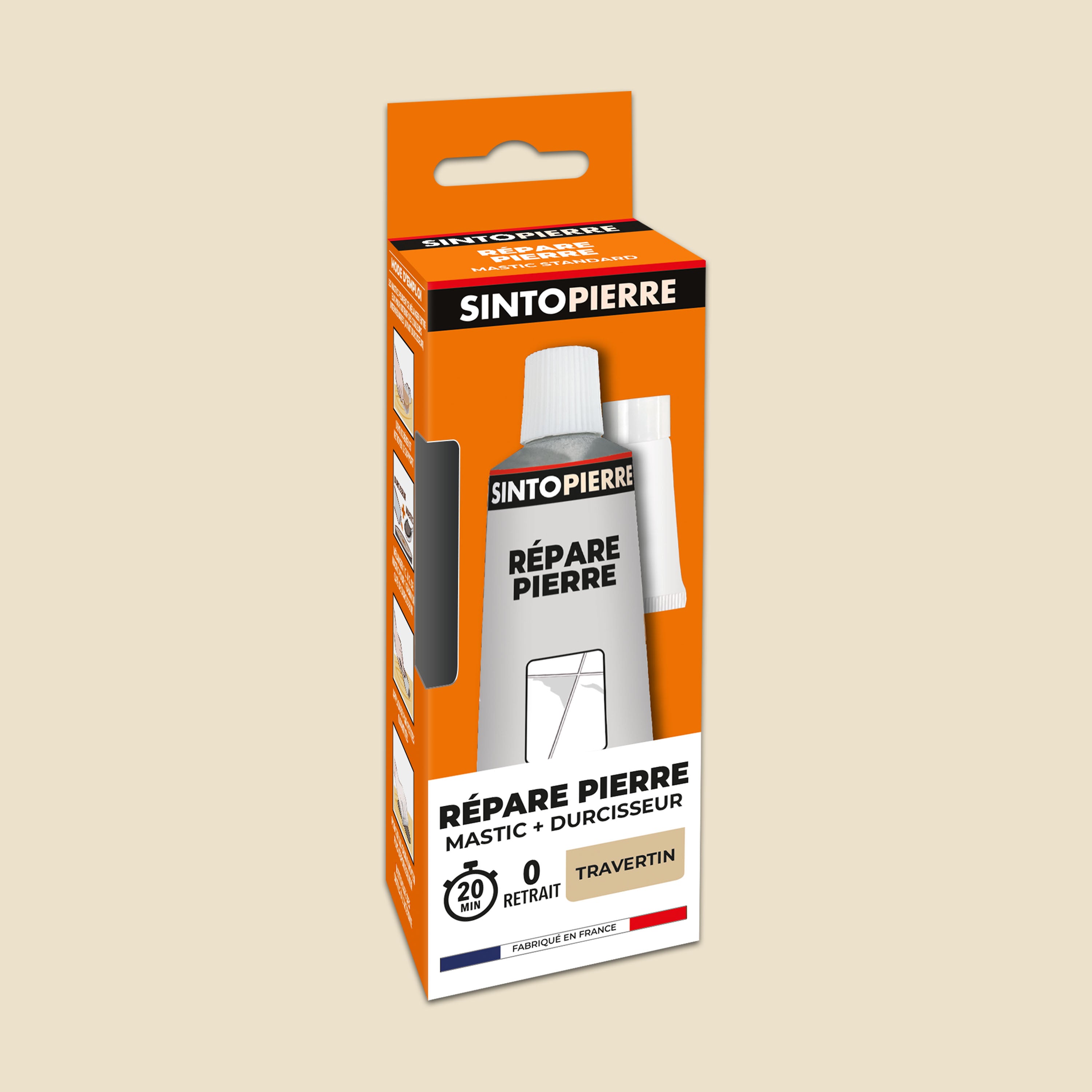 SINTO - Répare sols et murs travertin  (parement, pierres, travertin, comblanchien) 100g Travertin