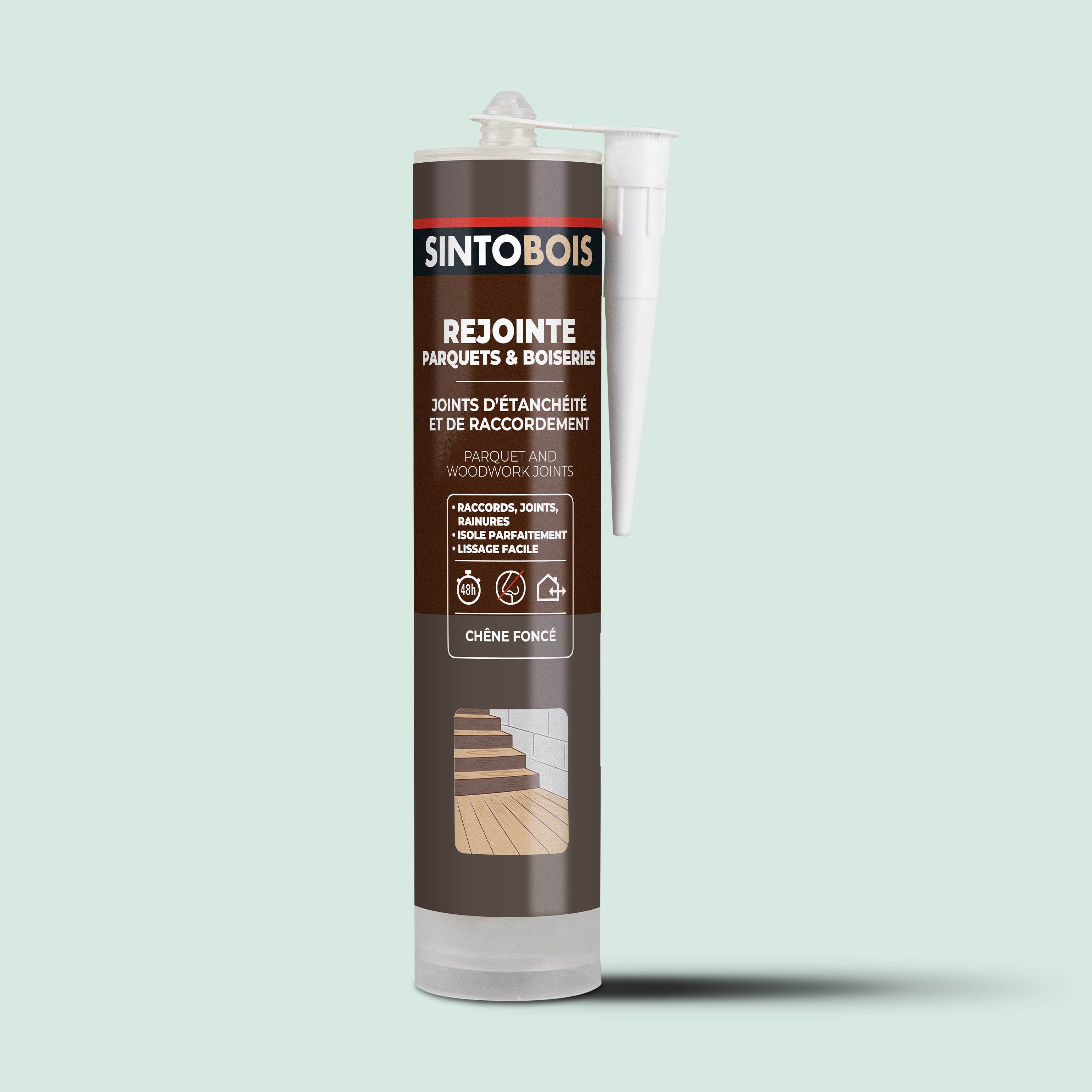 SINTO - Rejointe parquets et boiseries - Etanchéité et raccordement 310ml Chêne clair