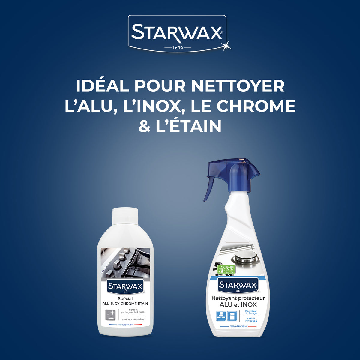 STARWAX - Nettoyant protecteur pour alu et inox 500ml