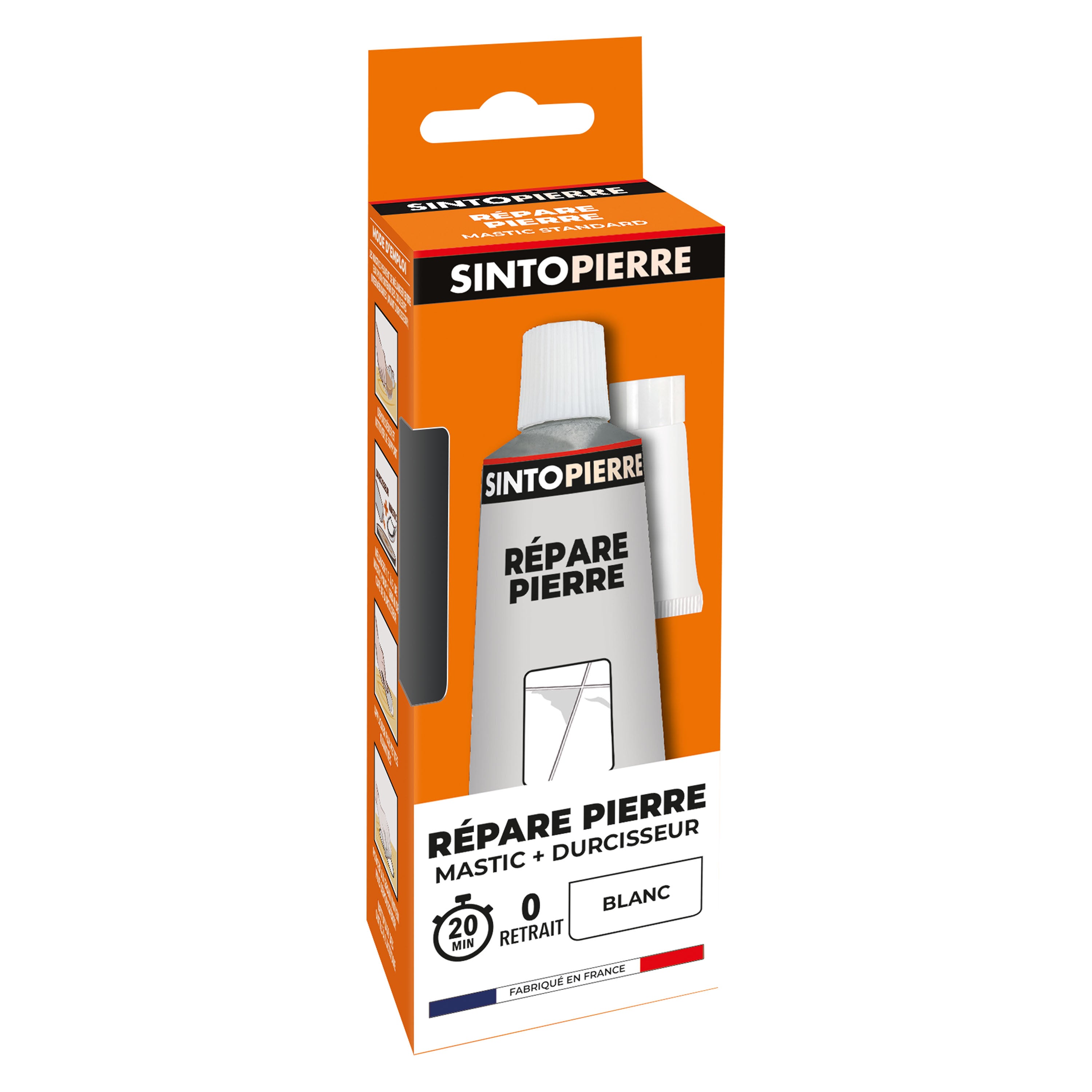 SINTO - Répare sols et murs blanc (marbre, faïence, carrelage, plâtre) 280g Blanc