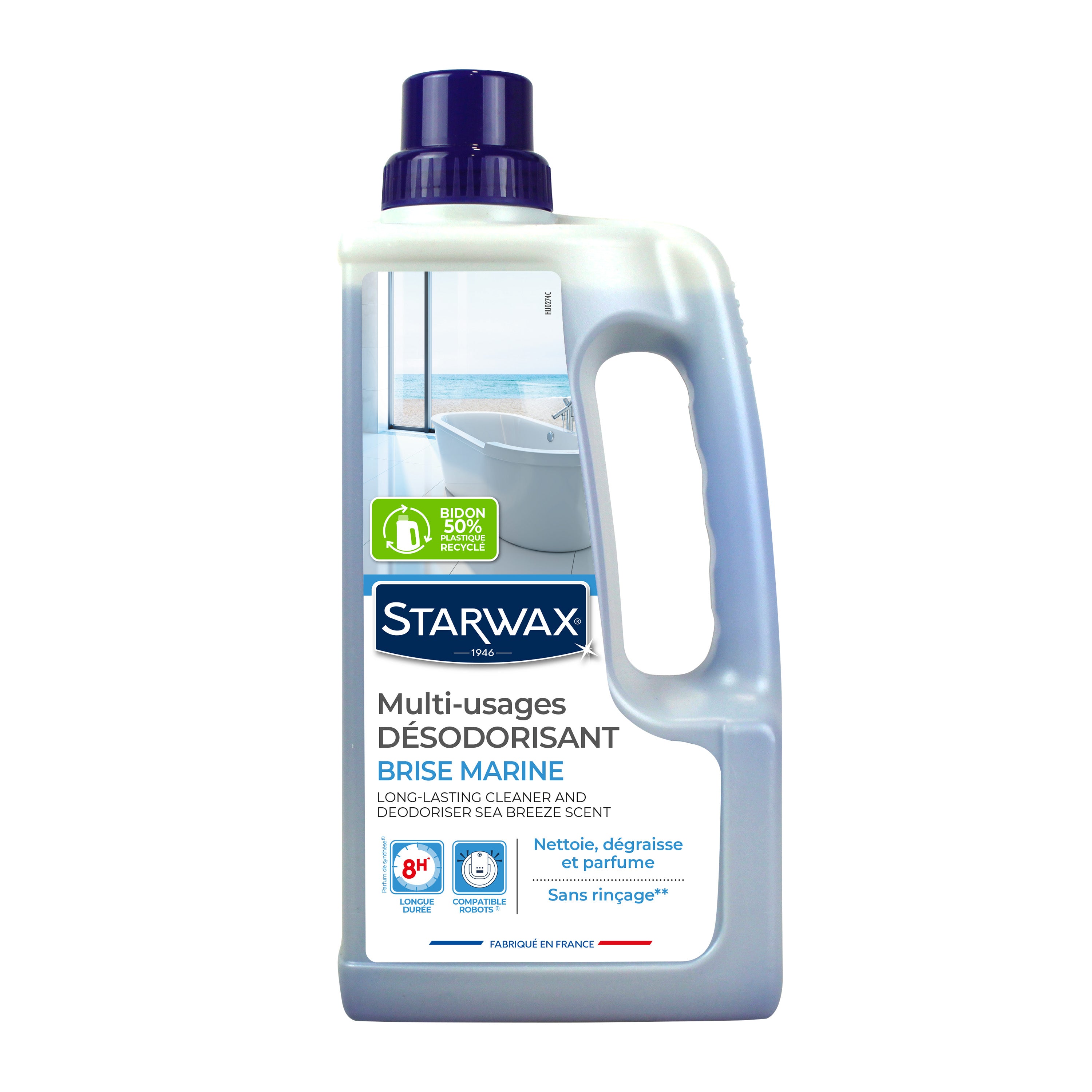 STARWAX - Nettoyant désodorisant longue durée parfum brise marine 1L Parfum brise marine