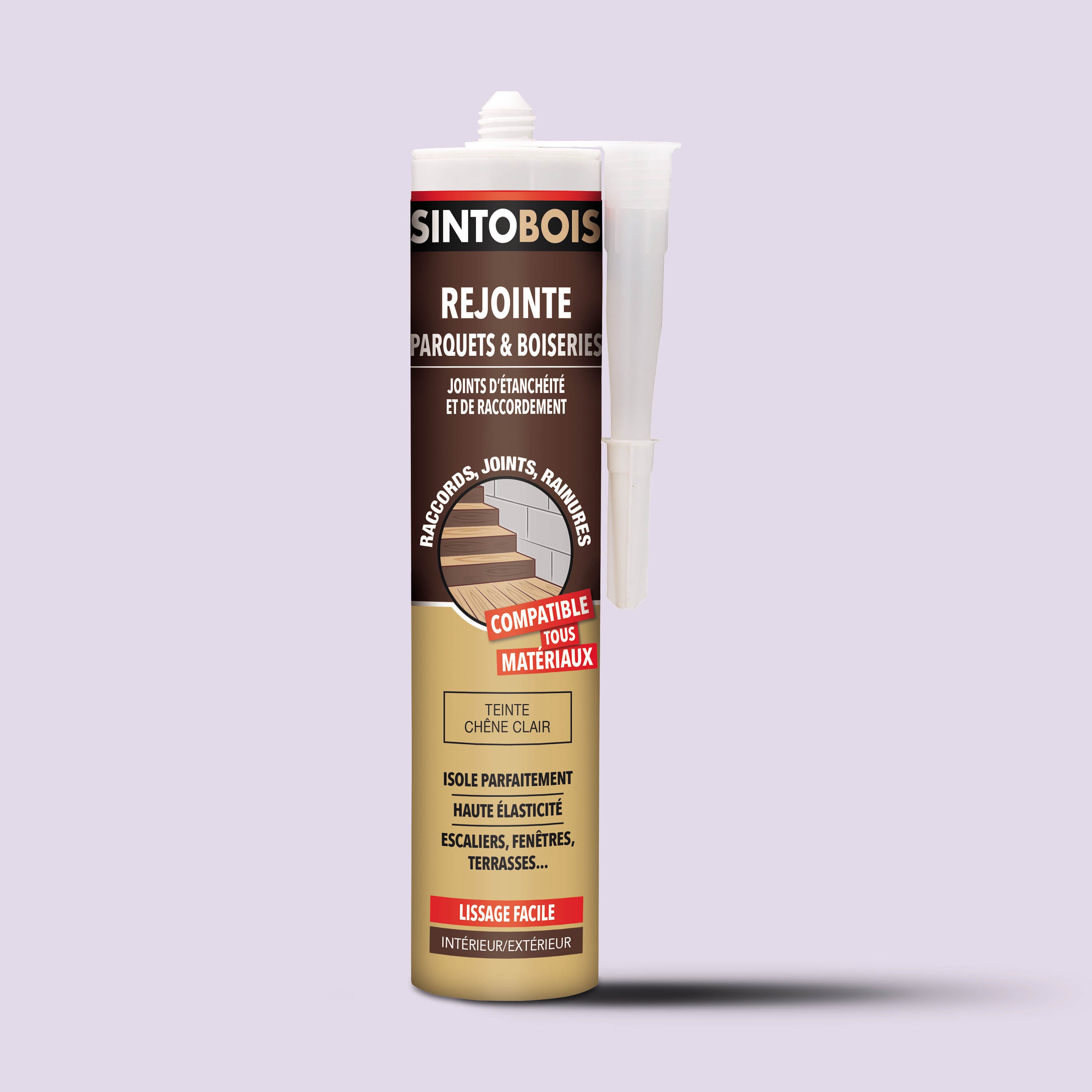 SINTO - Rejointe parquets et boiseries - Etanchéité et raccordement 310ml Chêne clair