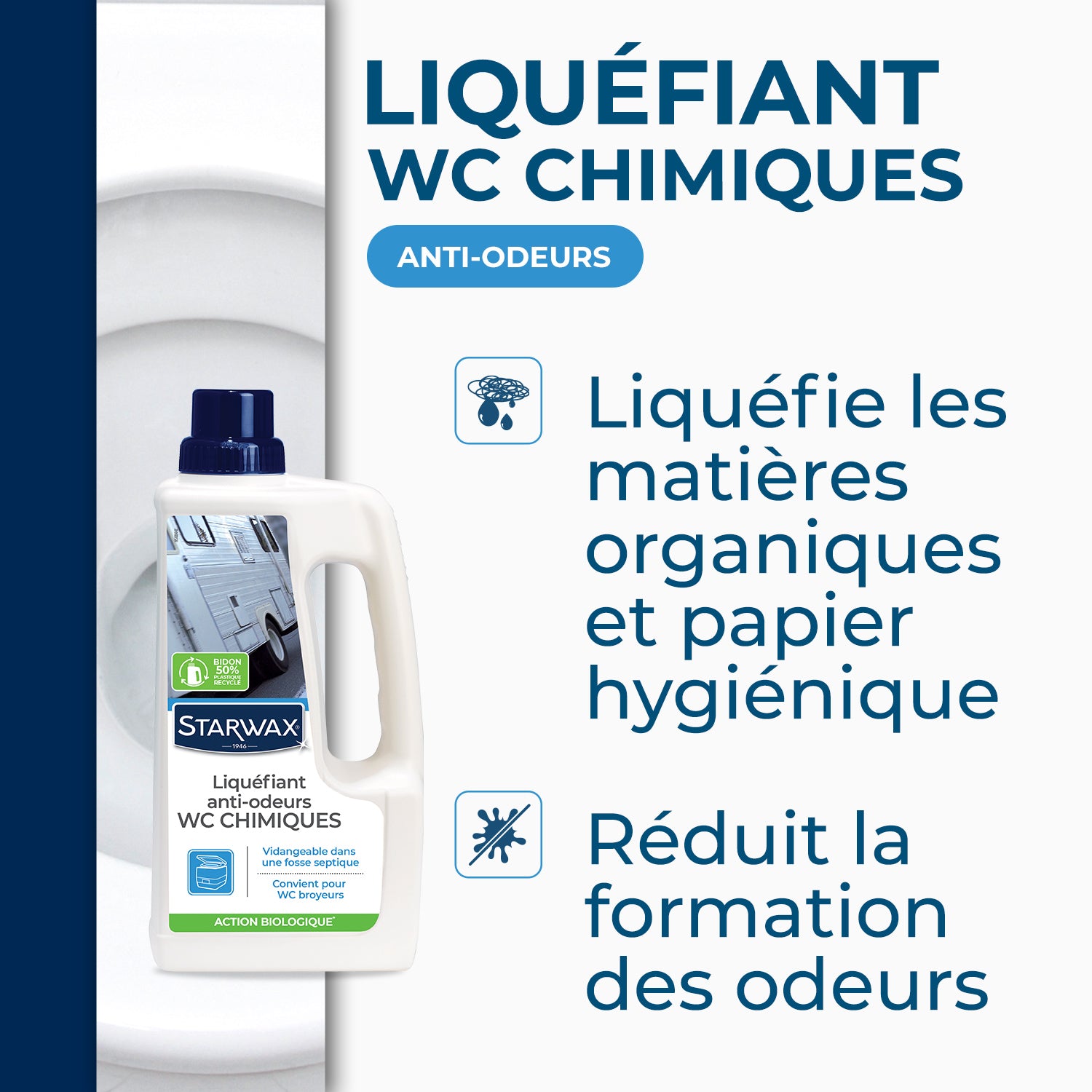 STARWAX - Liquéfiant désodorisant pour WC chimiques
 1L