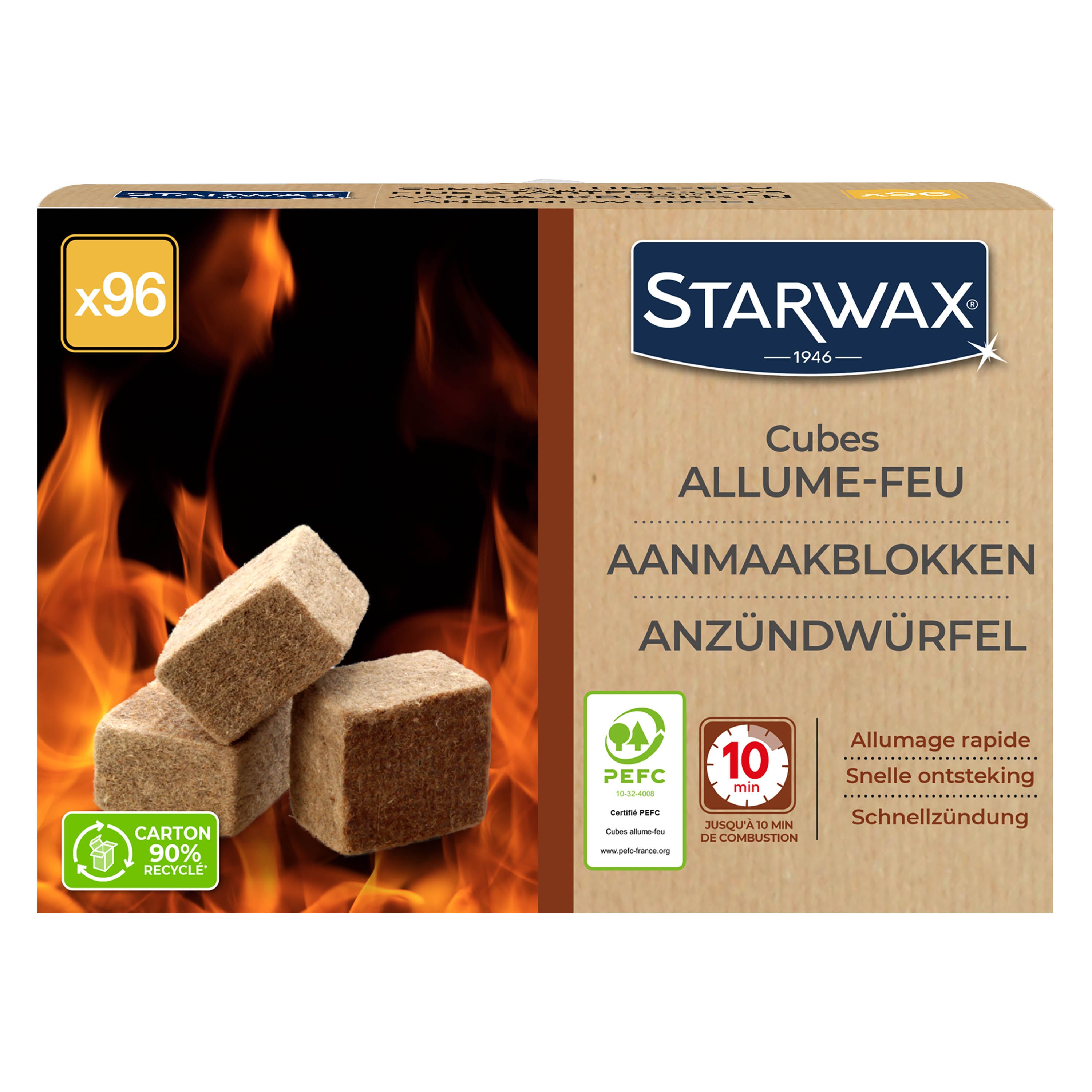 STARWAX - Cubes allume feu PEFC X32