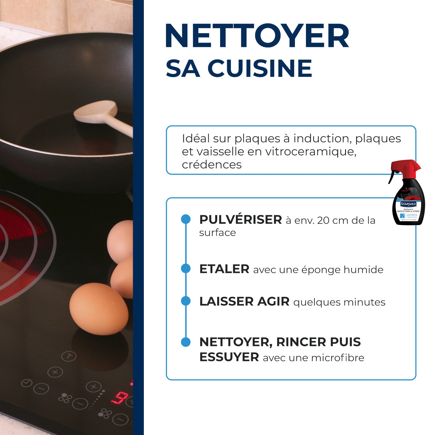 STARWAX - Nettoyant quotidien pour vitrocéramique et induction 500ml