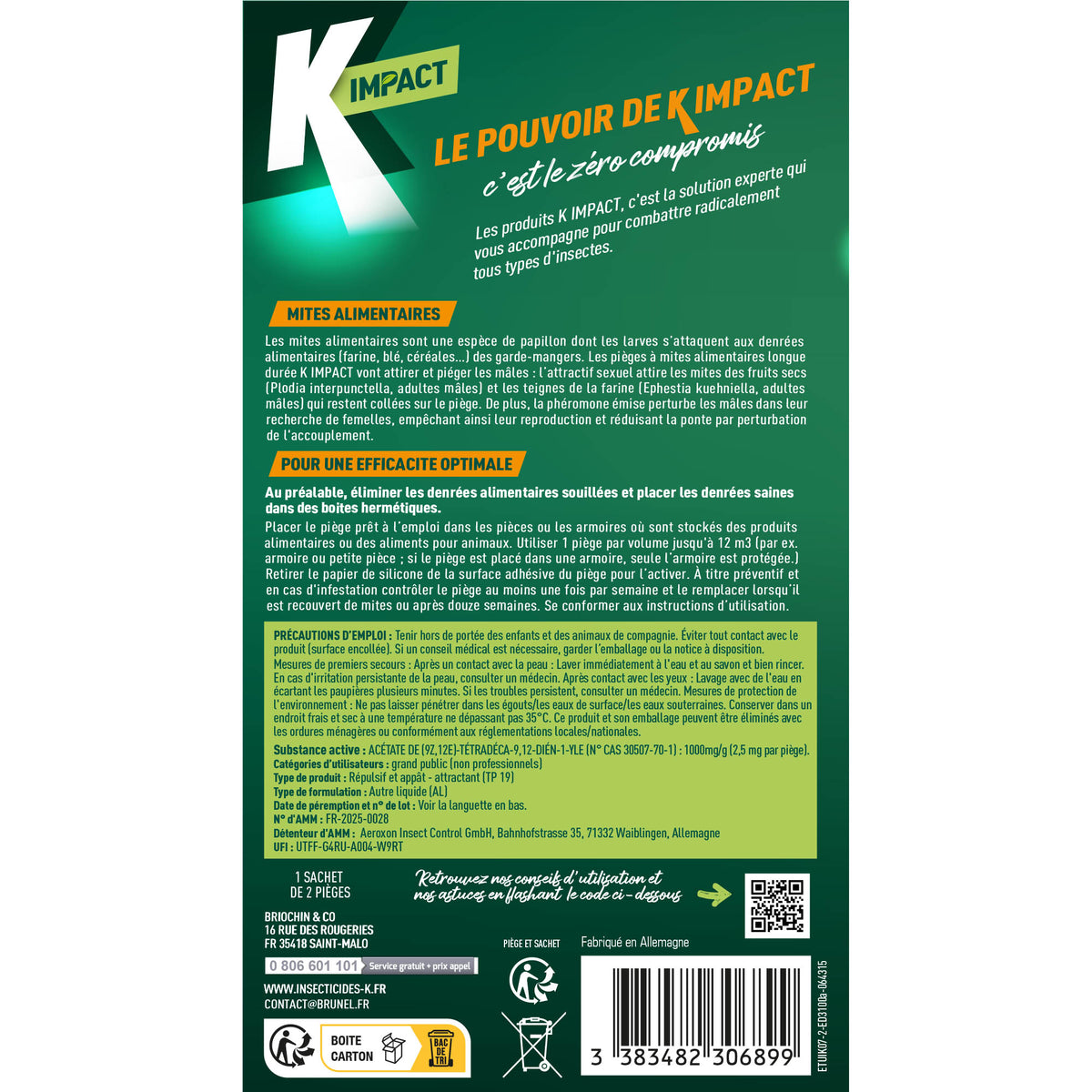 K - Pièges à mites alimentaires x 2