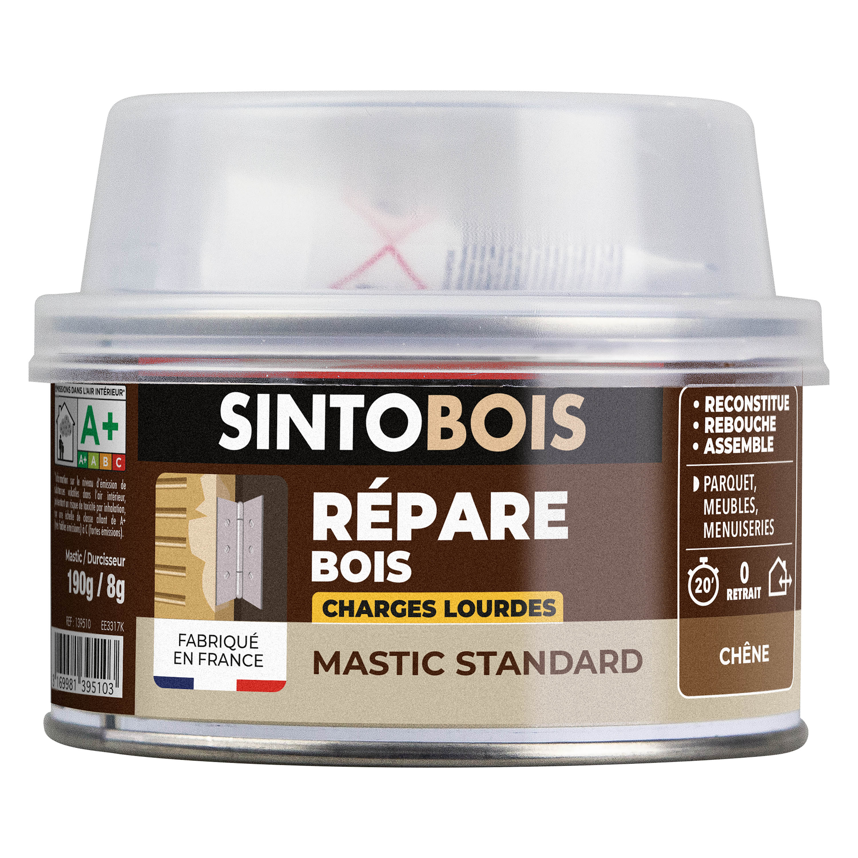 SINTO - Reconstitue bois charges lourdes 170ml Chêne