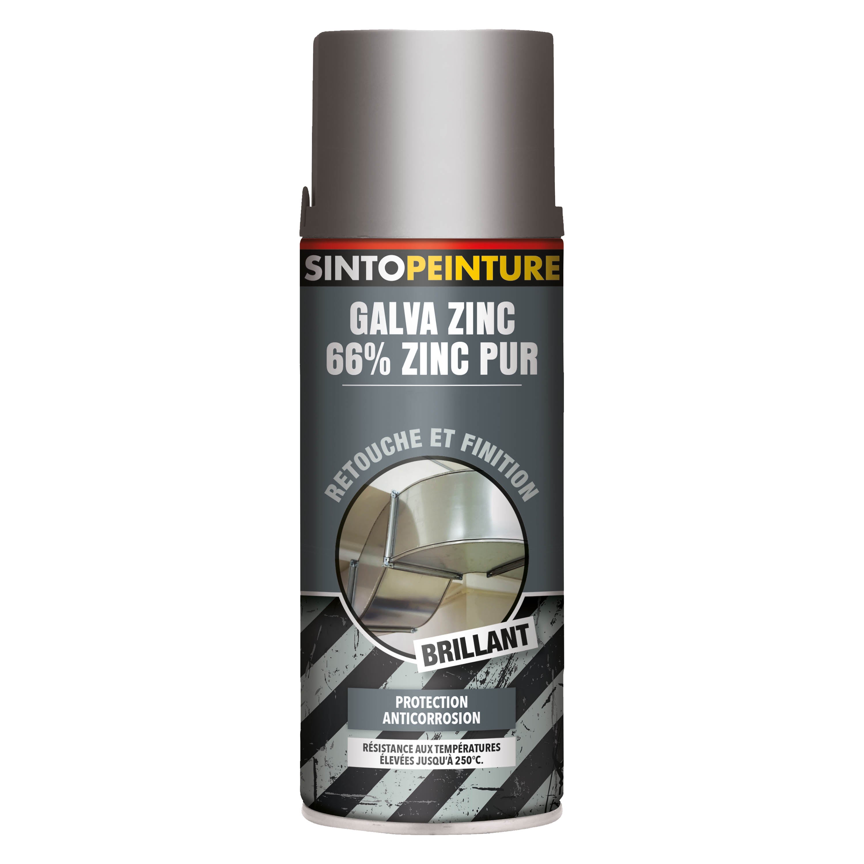 SINTO - Aérosol galva zinc 400ml Brillant